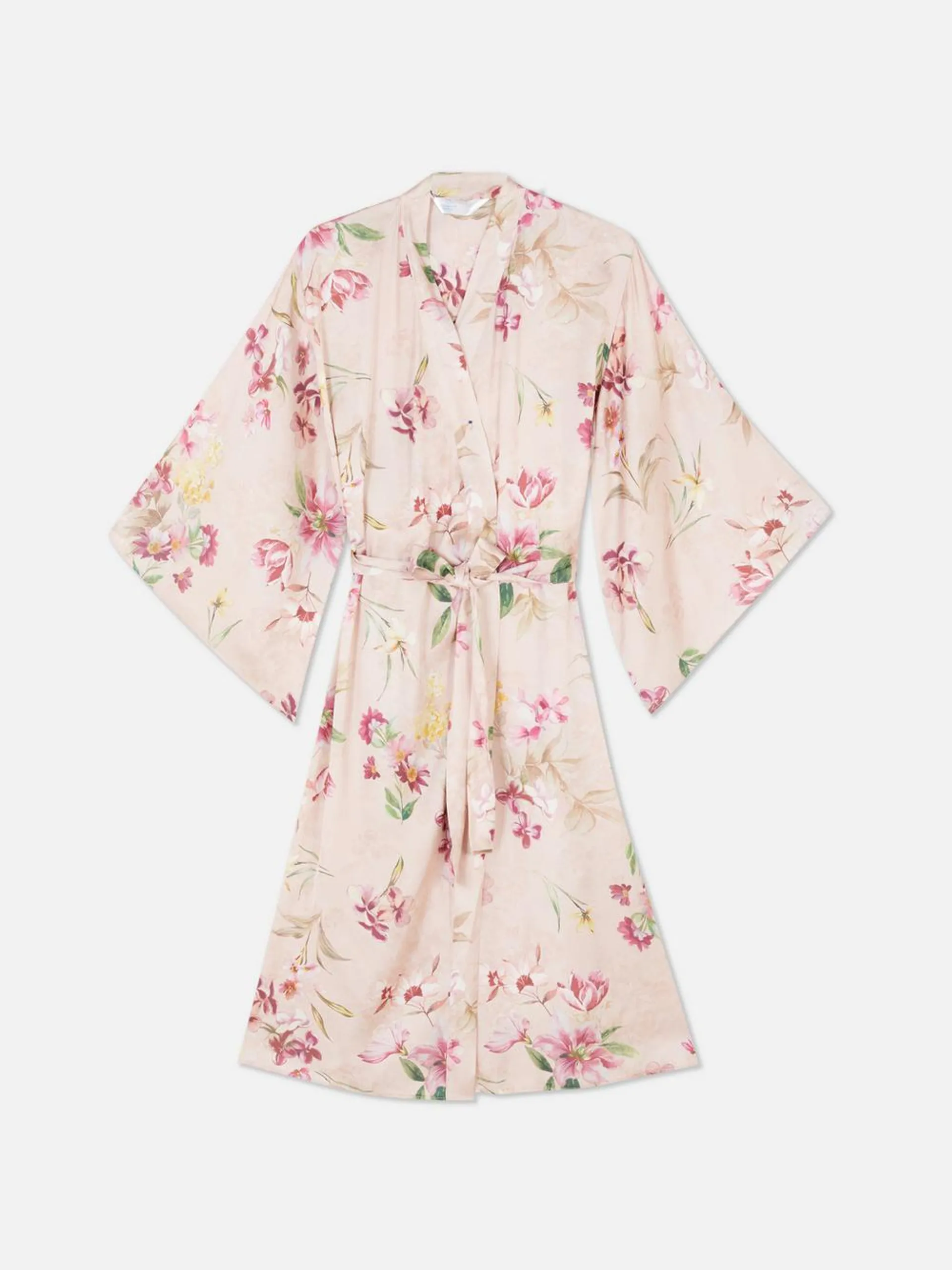 Floral Satin Robe