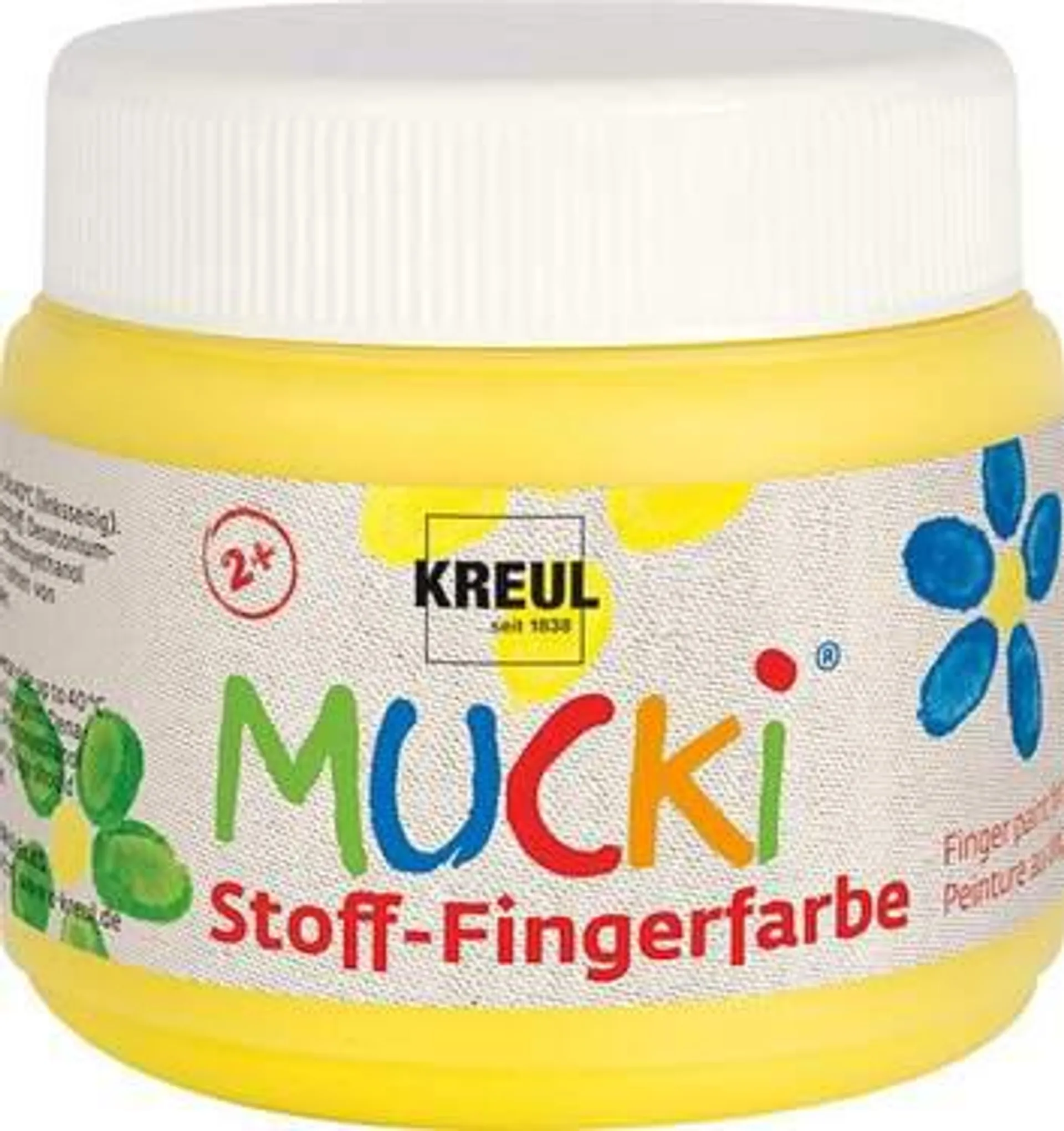 MUCKI Stoff-Fingerfarbe Gelb 150 ml