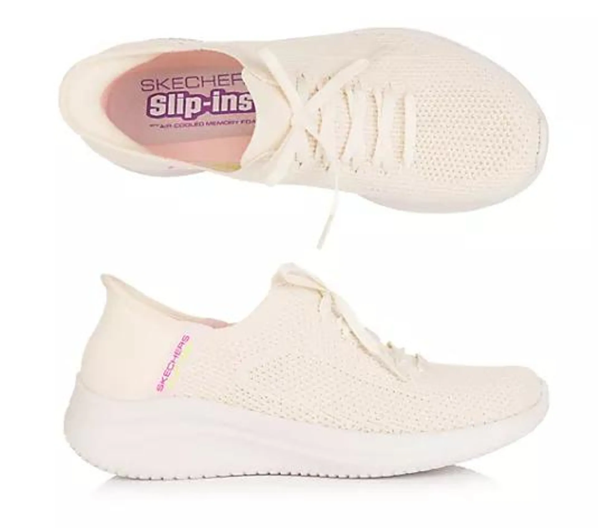 SKECHERS Damen-Slipper Ultra Flex 3.0 Strick Hands Free Slip-Ins