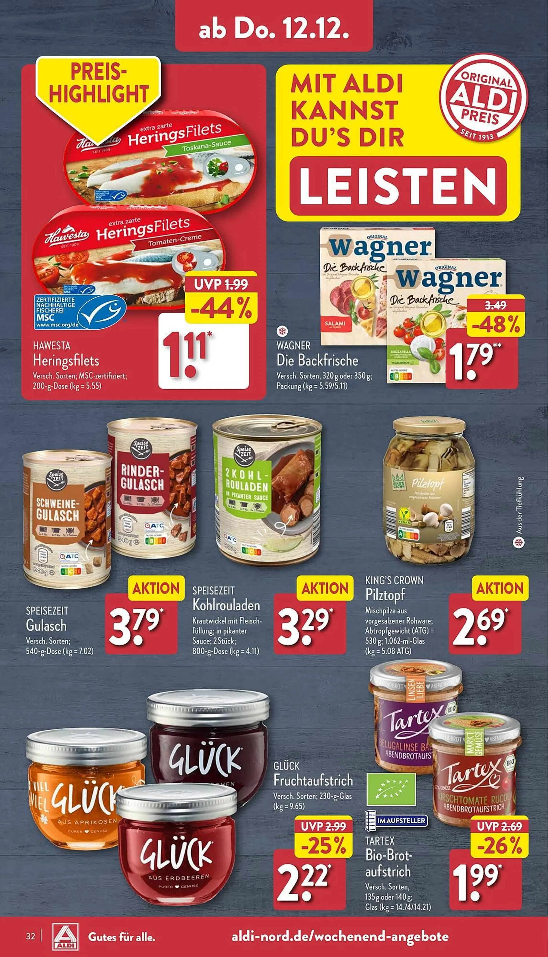 Aldi Nord Prospekt von 9. Dezember bis 14. Dezember 2024 - Prospekt seite 32