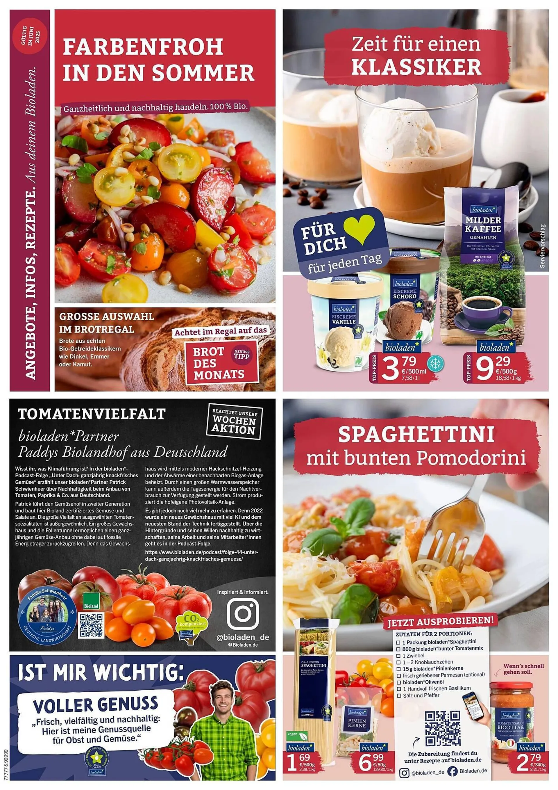 Bioladen Prospekt von 1. Juni bis 1. Juli 2025 - Prospekt seite 1