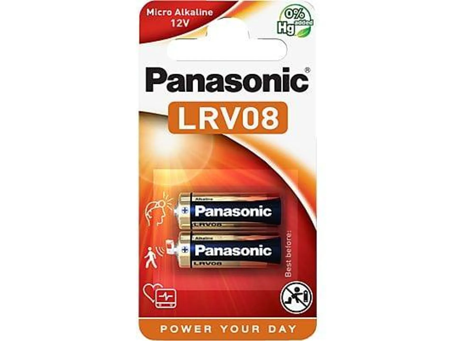 PANASONIC LRV08L/2BE LRV08 Batterien, Micro Alkaline, 12 Volt, 38 mAh