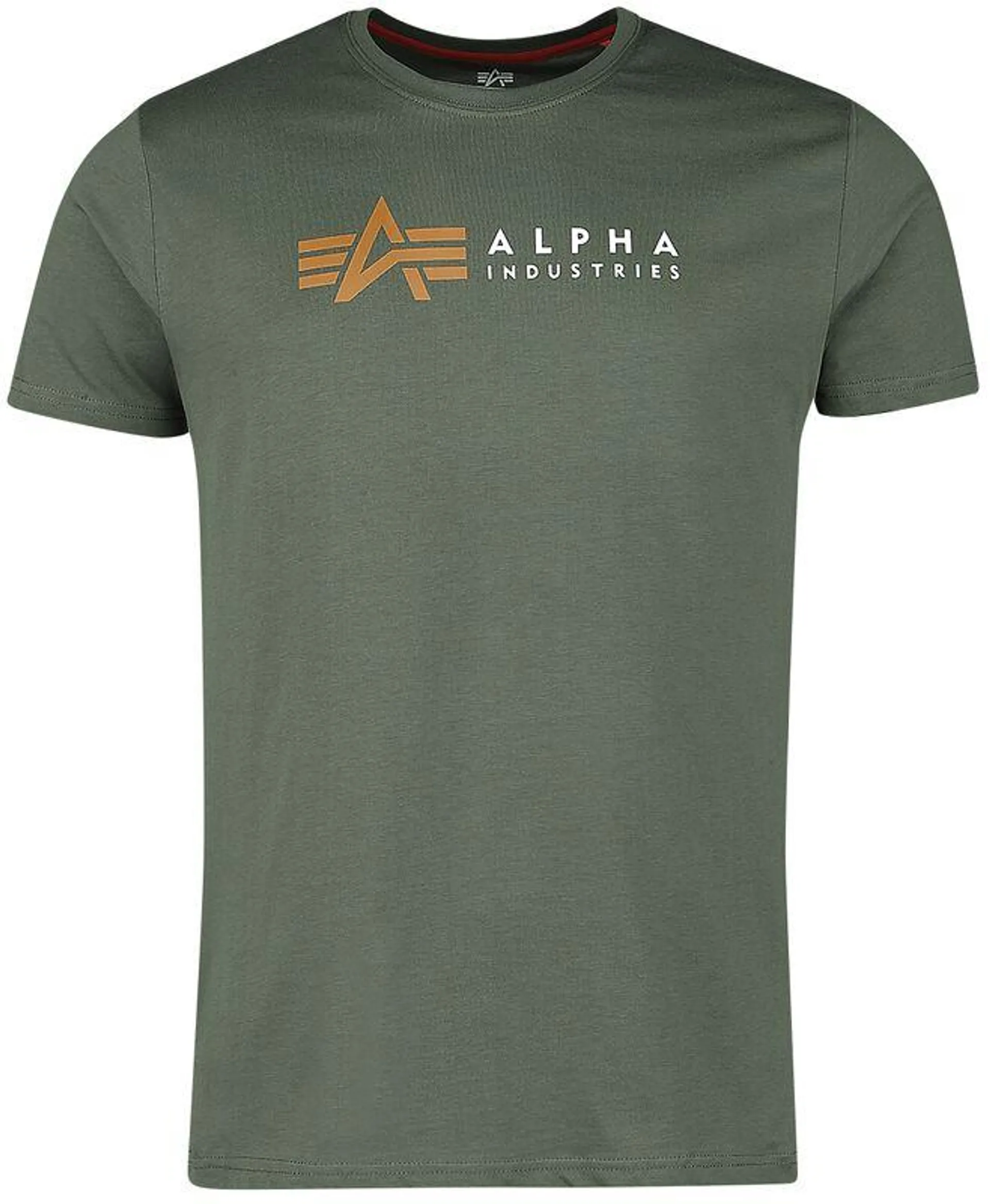 "ALPHA LABEL T" T-Shirt oliv von Alpha Industries