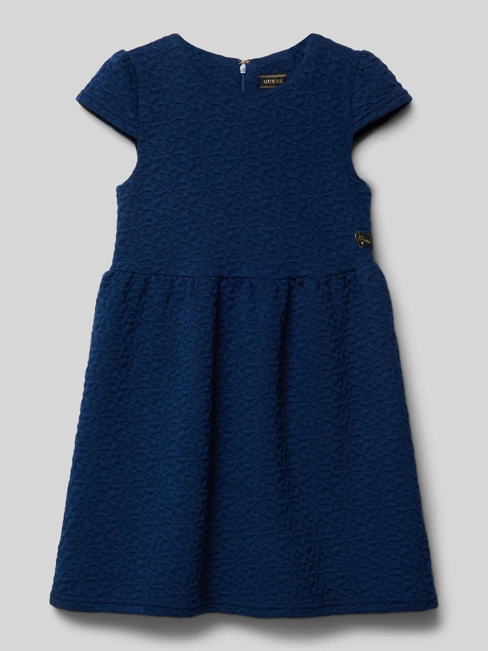 Kleid mit Strukturmuster Modell 'EMBOSSED' in marine