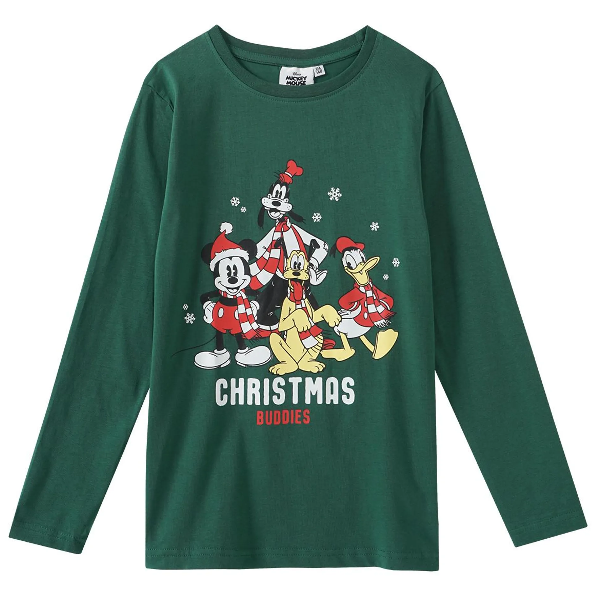 Micky Maus Weihnachtslangarmshirt mit Print