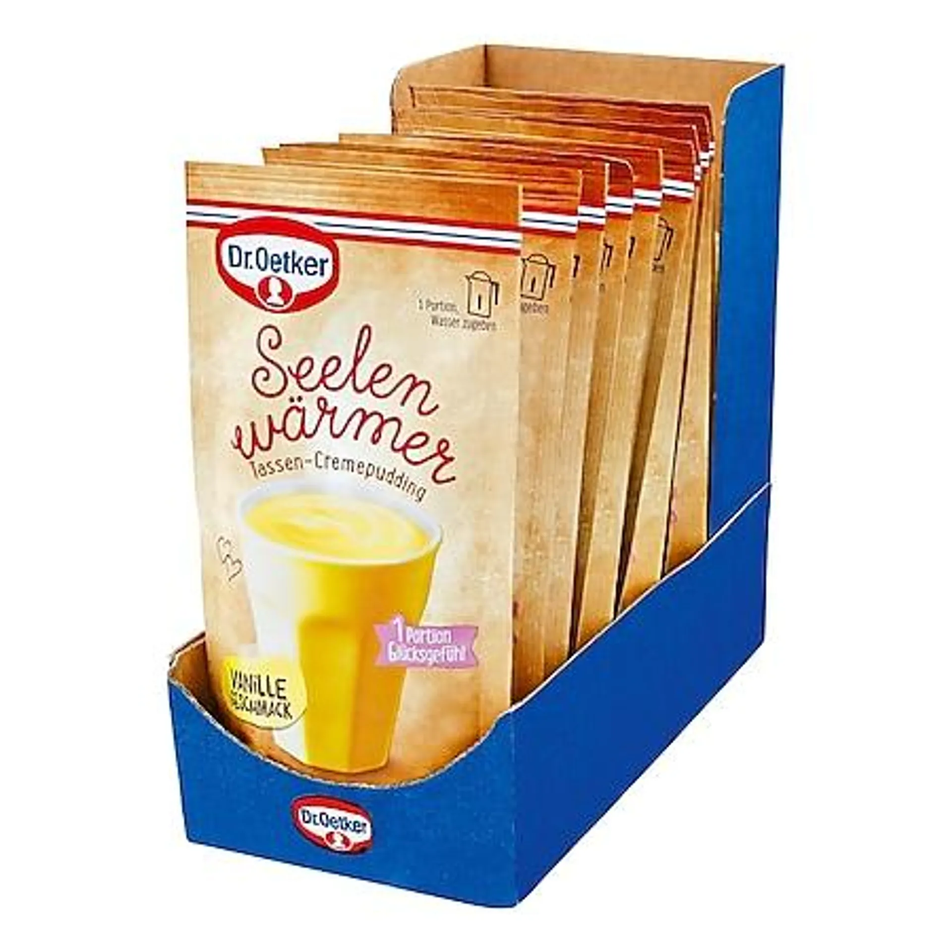 Dr. Oetker Seelenwärmer Pudding Vanille für 150 ml Wasser, 10er Pack