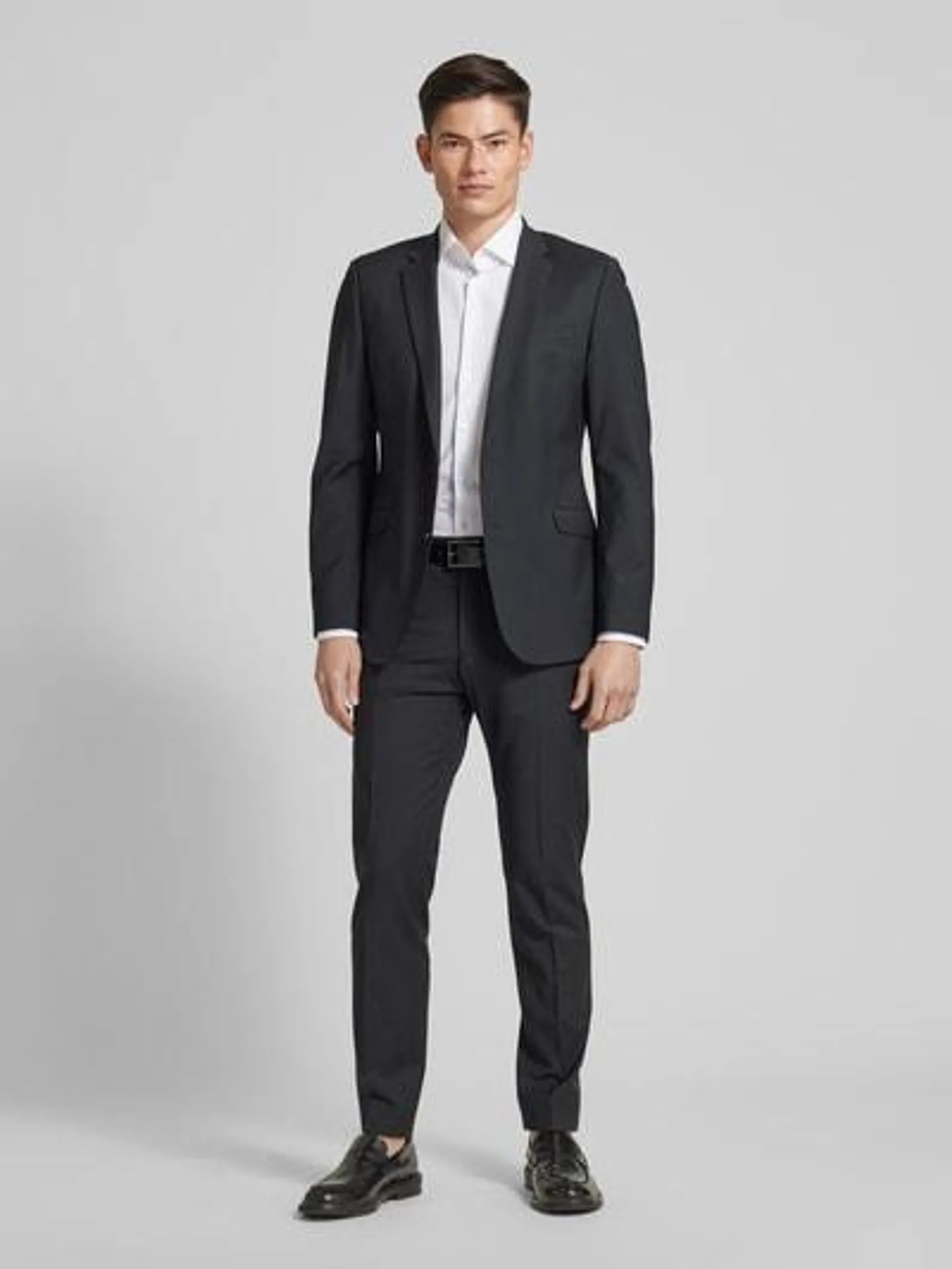 Slim Fit Anzughose mit Eingrifftaschen in black