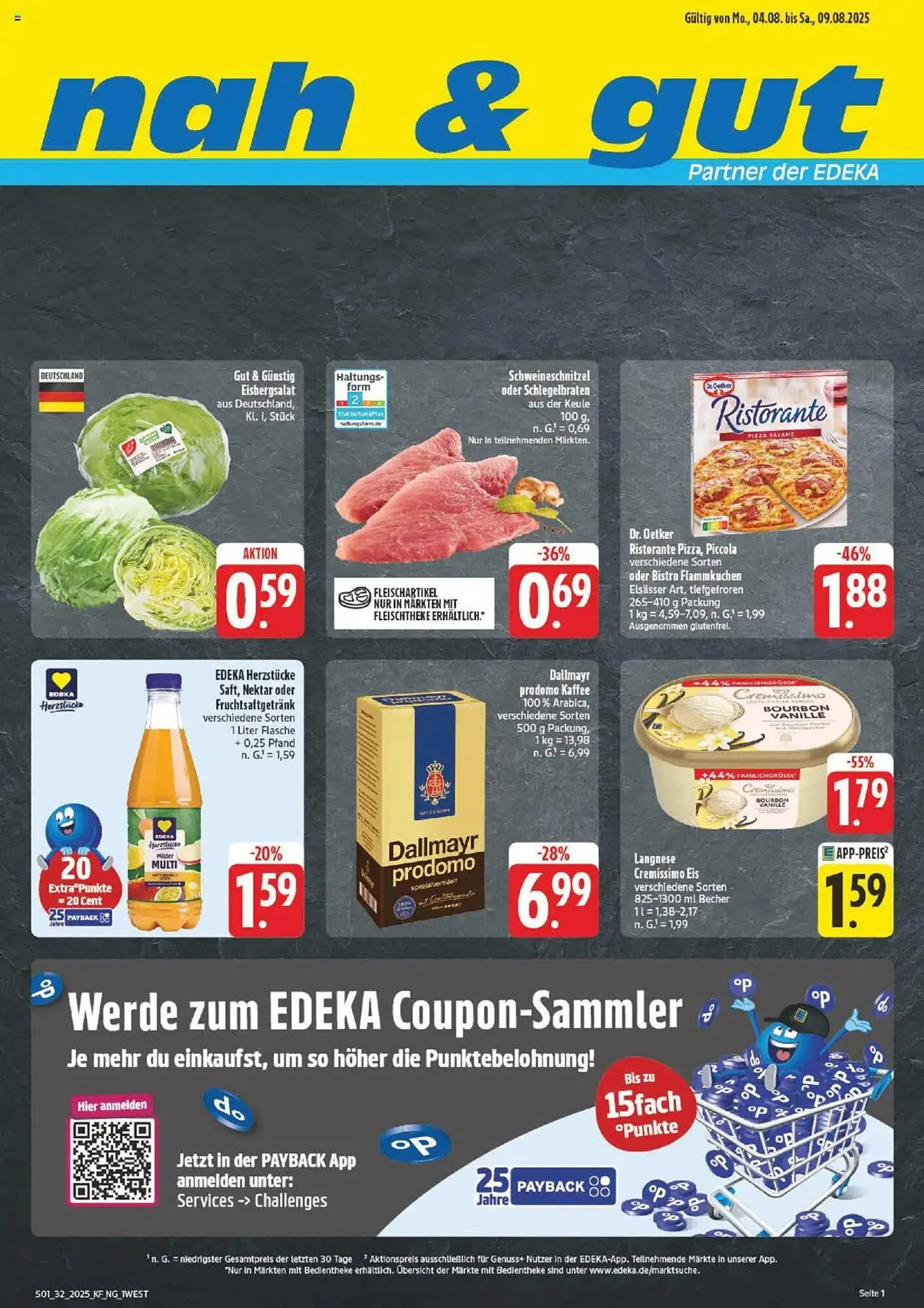 nah & gut Prospekt von 4. August bis 9. August 2025 - Prospekt seite 1