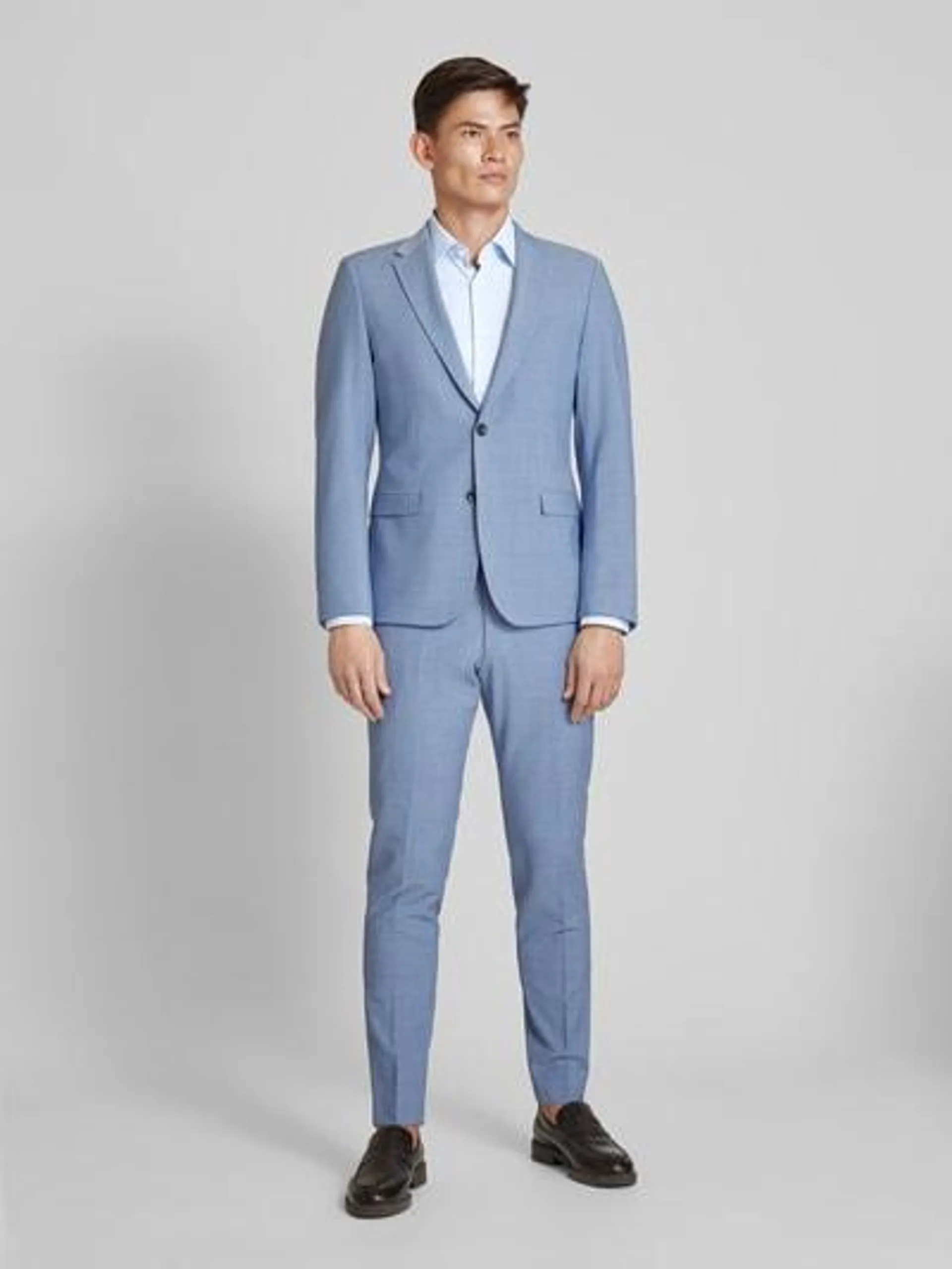 Slim Fit Business-Hemd mit Kentkragen Modell 'Hank' in bleu