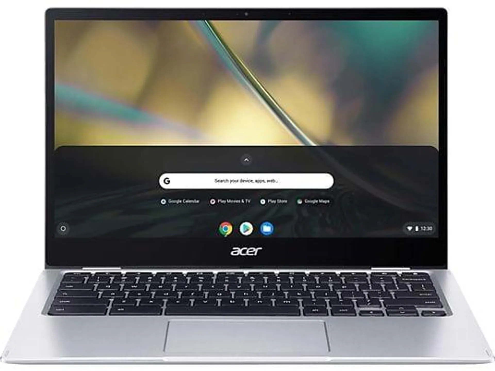 ACER Chromebook Spin 513 (CP513-1H-S6H0) mit Tastaturbeleuchtung, Chromebook, mit 13,3 Zoll Display Touchscreen, Qualcomm Snapdragon 700 Series,7180c Prozessor, 4 GB RAM, 64 GB eMMC, Qualcomm Adreno™ Onboard Graphics, Pure Silver, Google Chrome OS