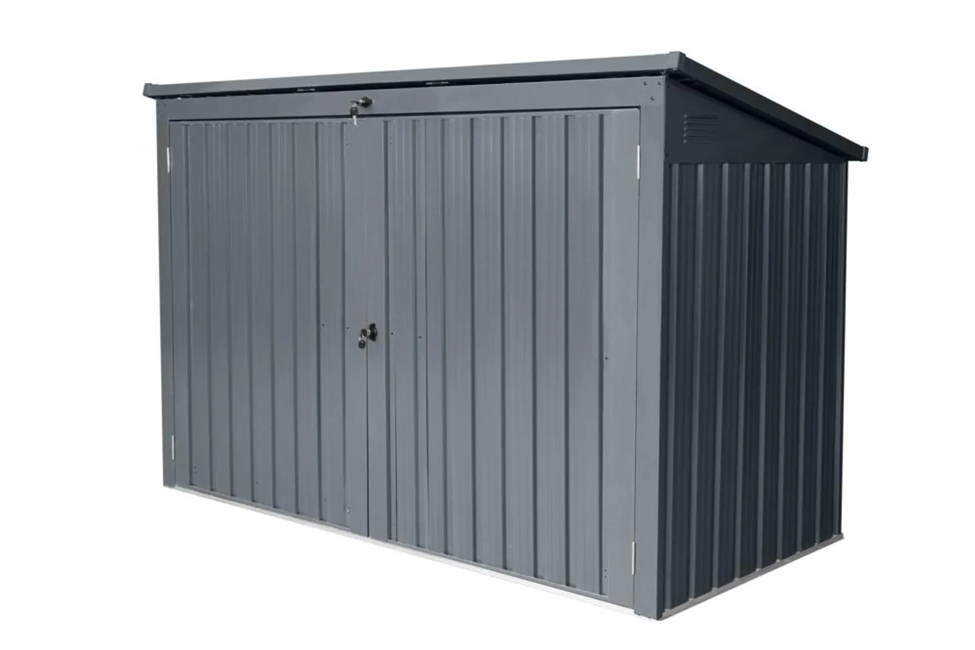 Mülltonnenbox für 3 Mülltonnen klappbar, ca. 212 x 101 x 134 cm - Anthrazit