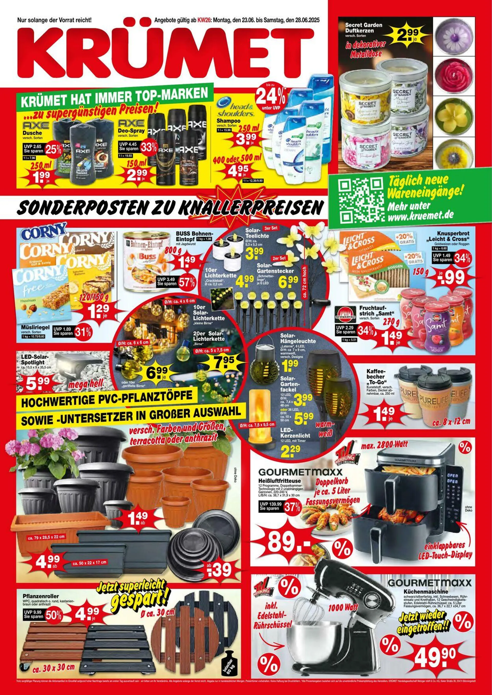 KRÜMET Aktueller Prospekt von 23. Juni bis 28. Juni 2025 - Prospekt seite 1