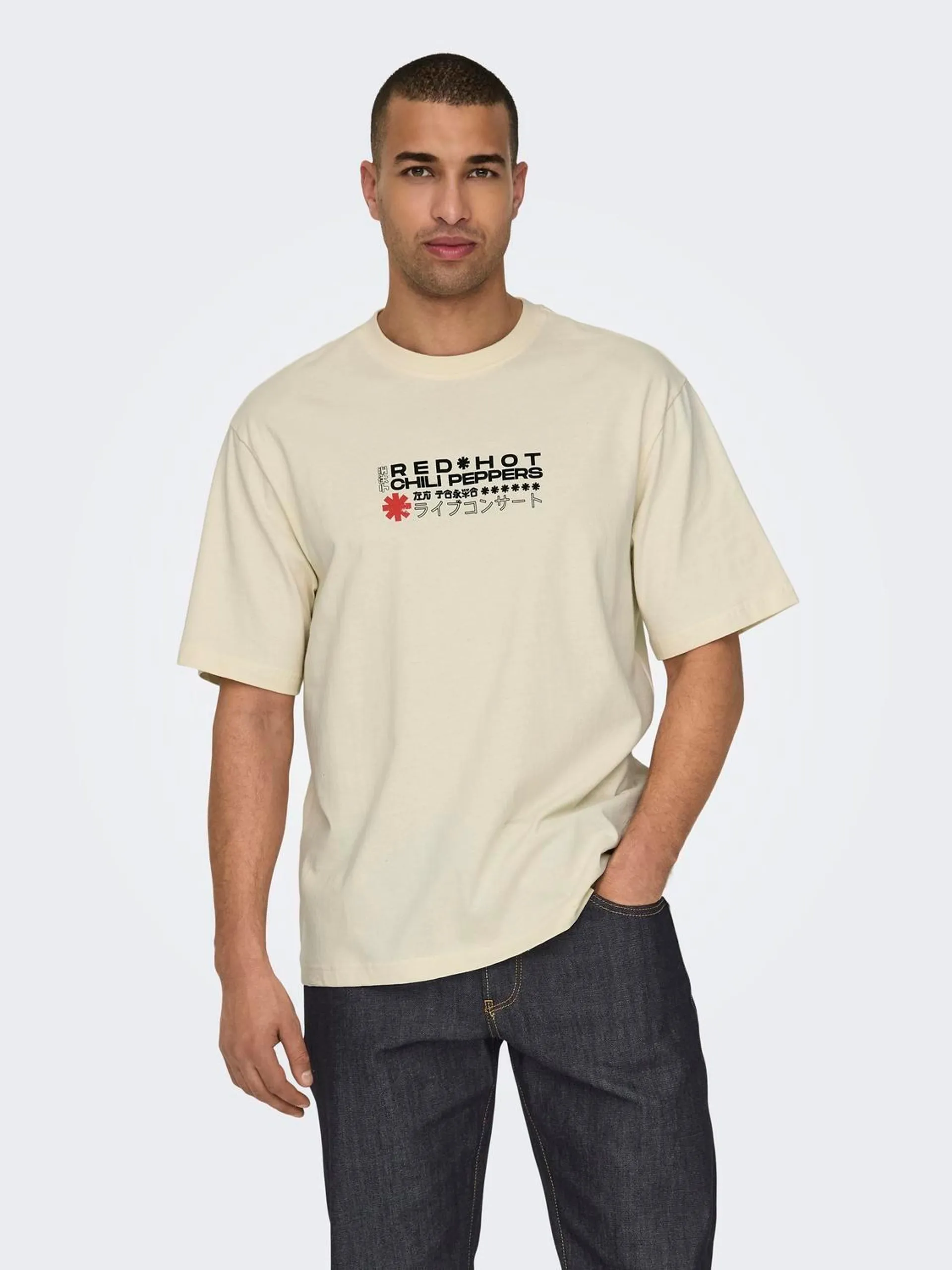 Locker geschnitten Rundhals T-Shirt