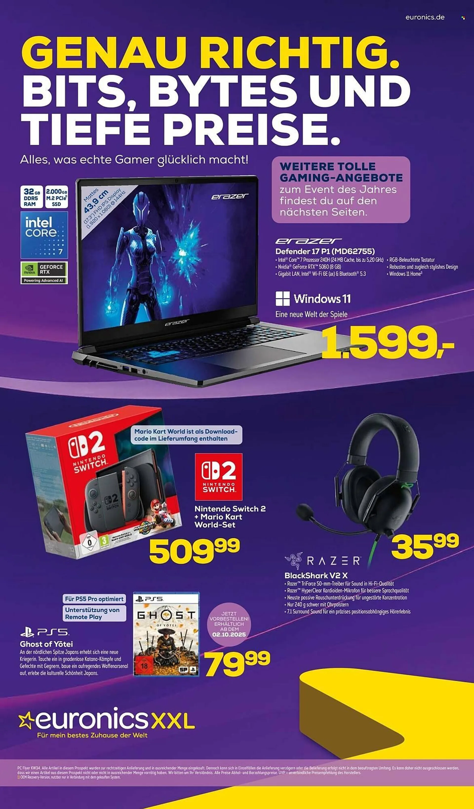 Euronics Prospekt von 20. August bis 31. August 2025 - Prospekt seite 1