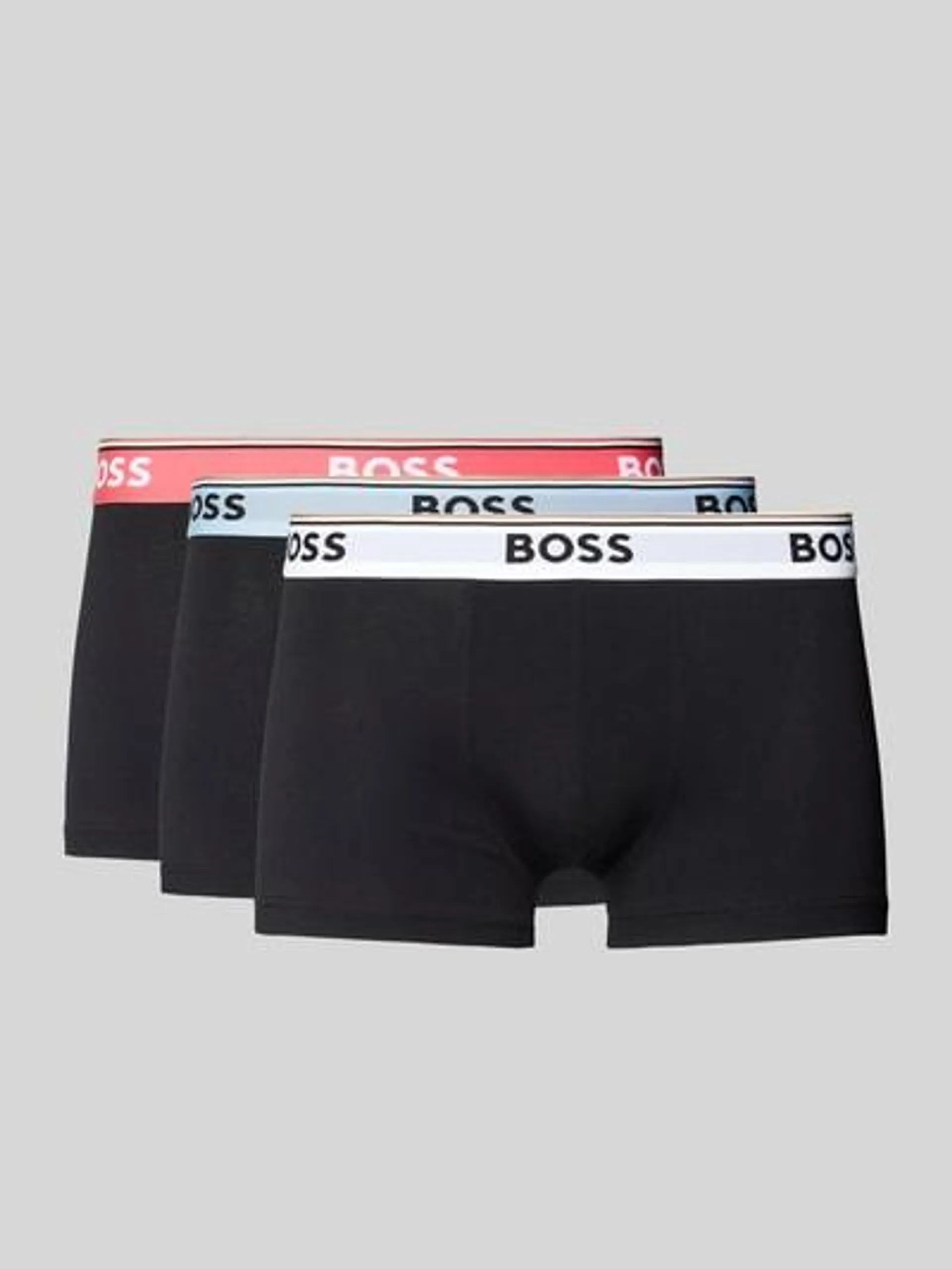 Trunks mit elastischem Logo-Bund im 3er-Pack in black