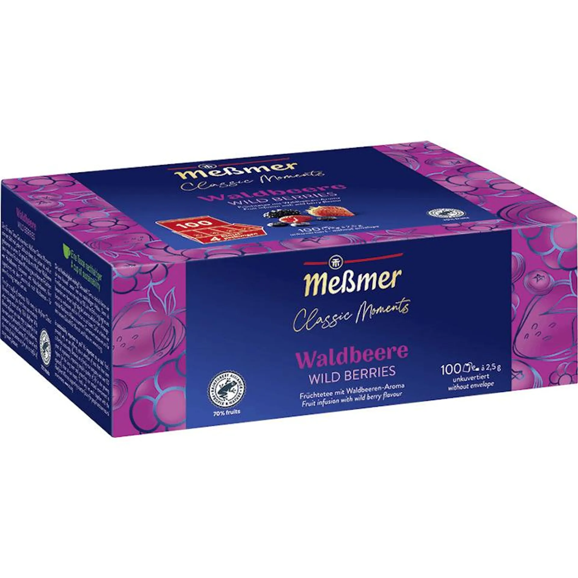 Meßmer Classic Moments Früchtetee Waldbeere 100 Teebeutel (250 g)