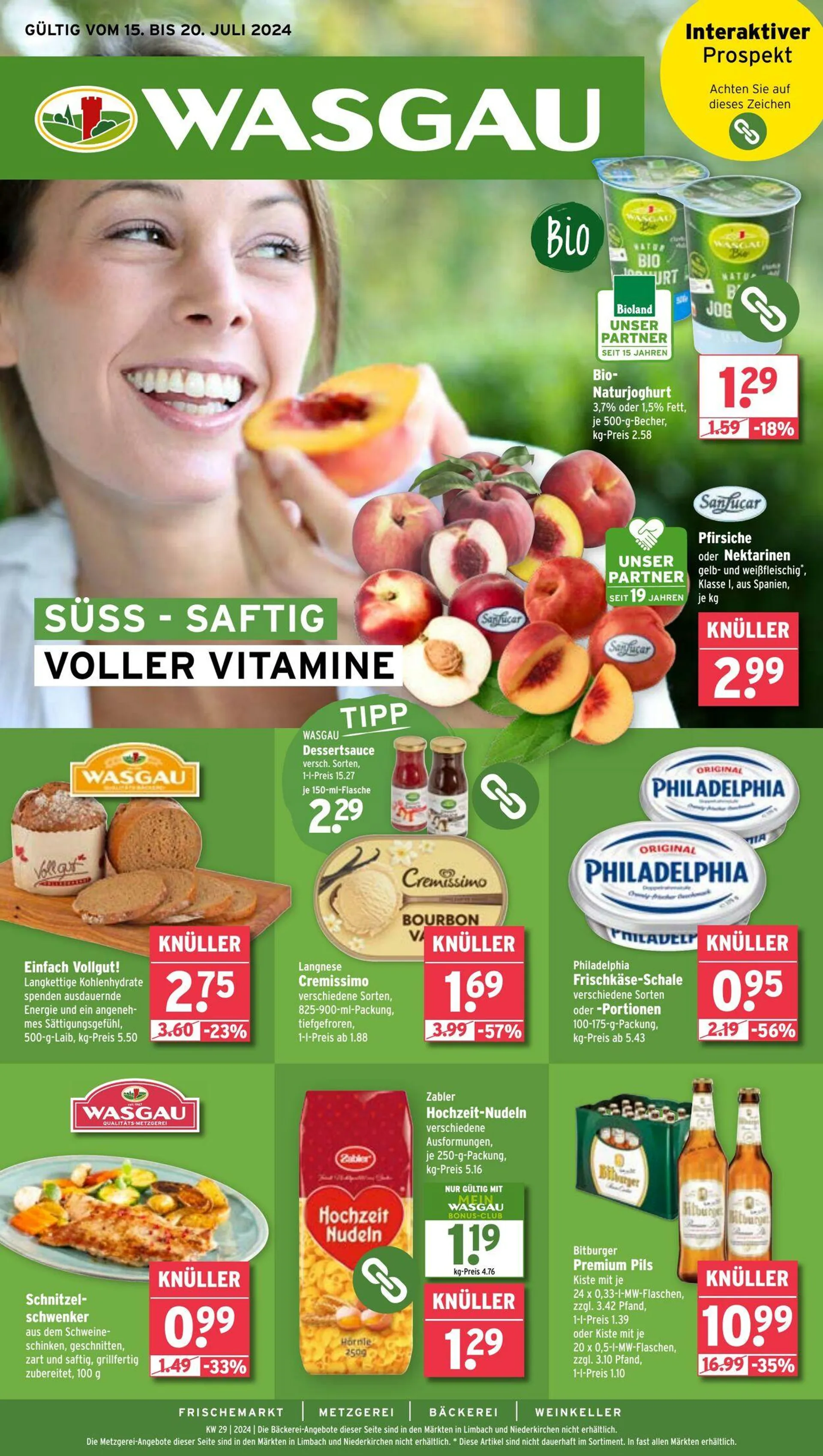 WASGAU Aktueller Prospekt von 10. August bis 24. August 2025 - Prospekt seite 1
