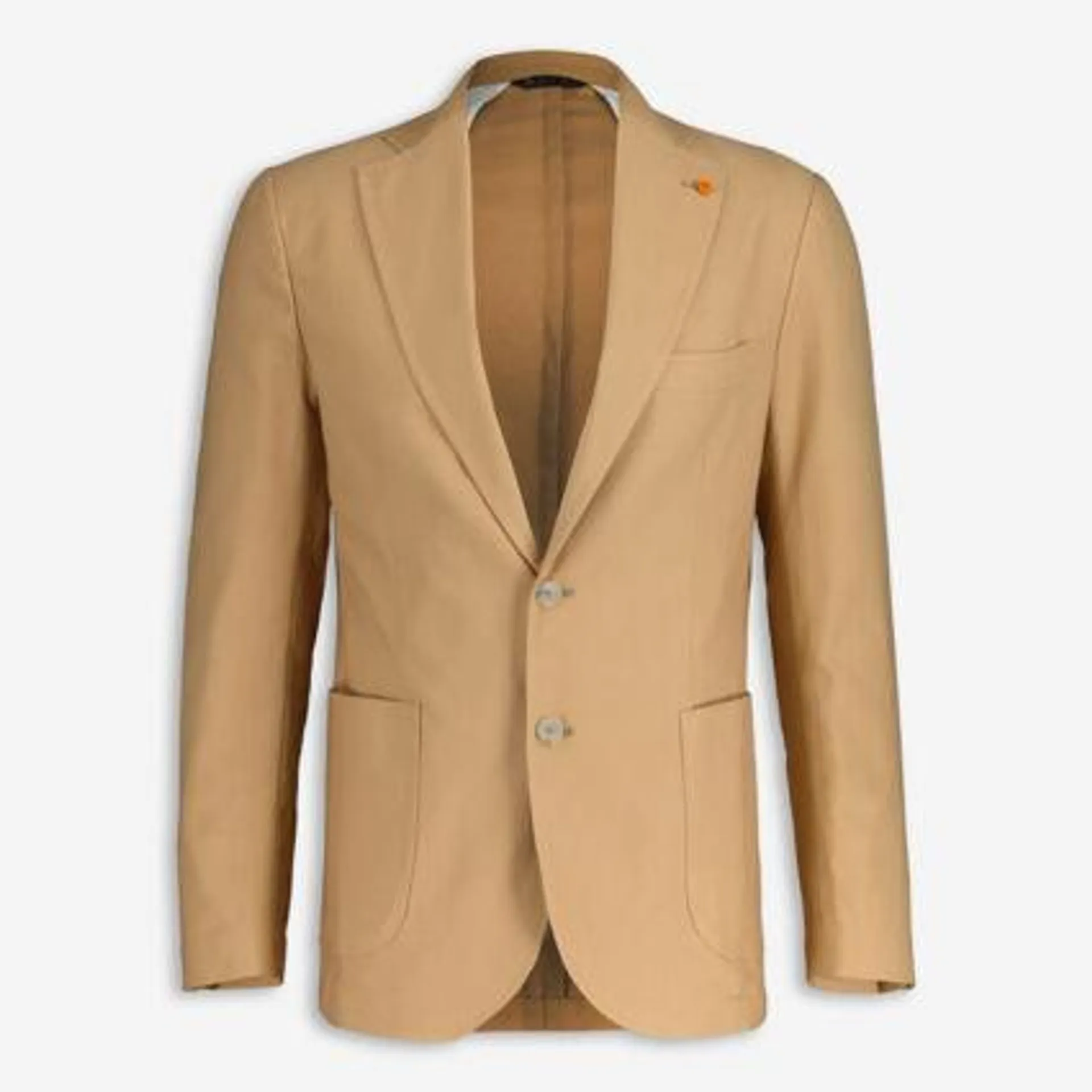 Brauner Blazer aus Leinenmischung