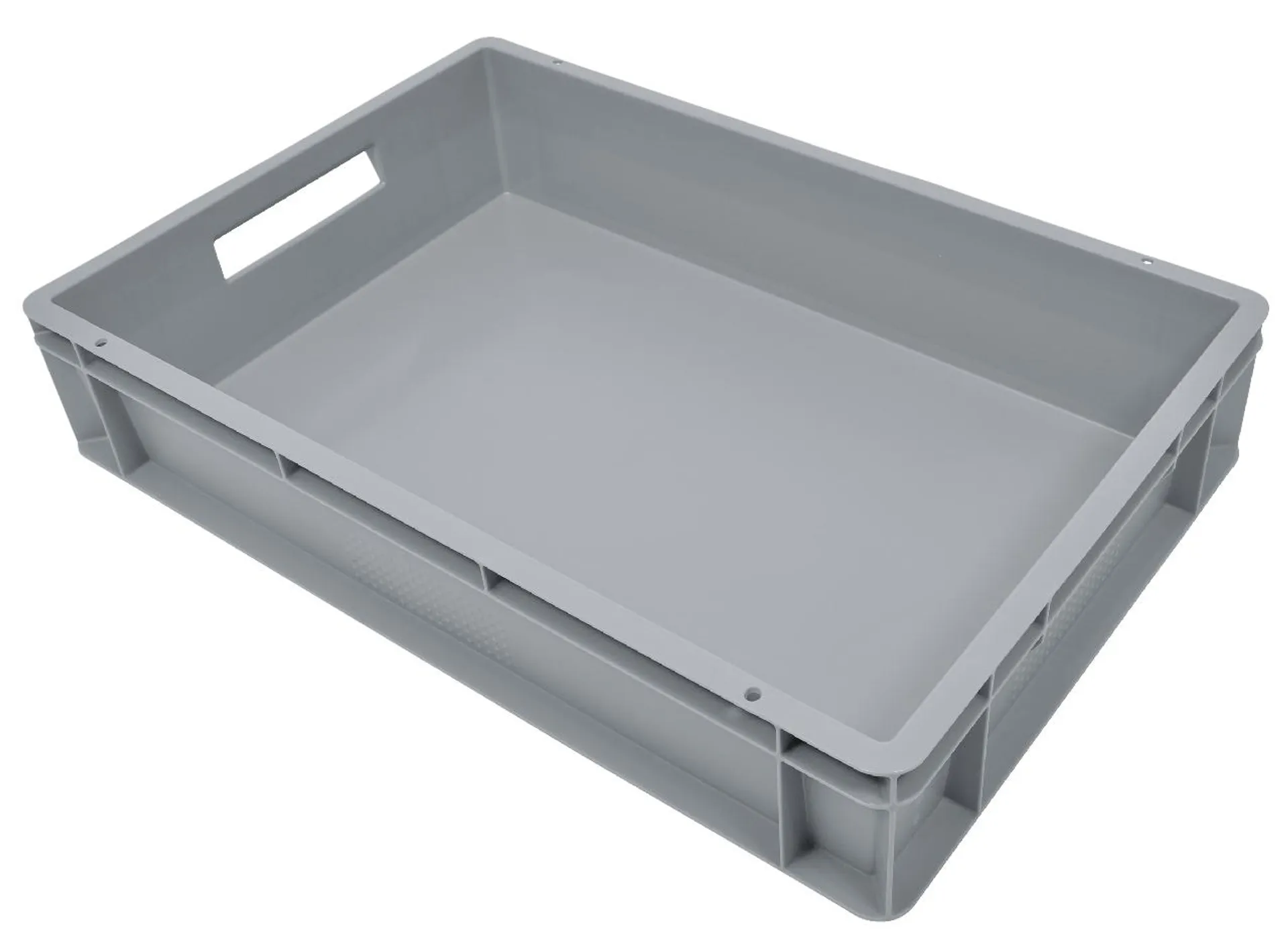 METRO Professional Eurobox, PP, 60 x 40 x 12 cm, 20 L, 15 kg, stapelbar, mit Handgriff, grau