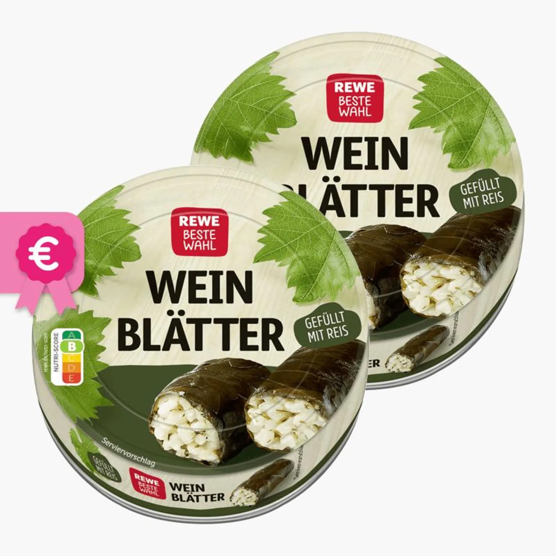 Rewe Beste Wahl Weinblätter Gefüllt mit Reis 200g x2