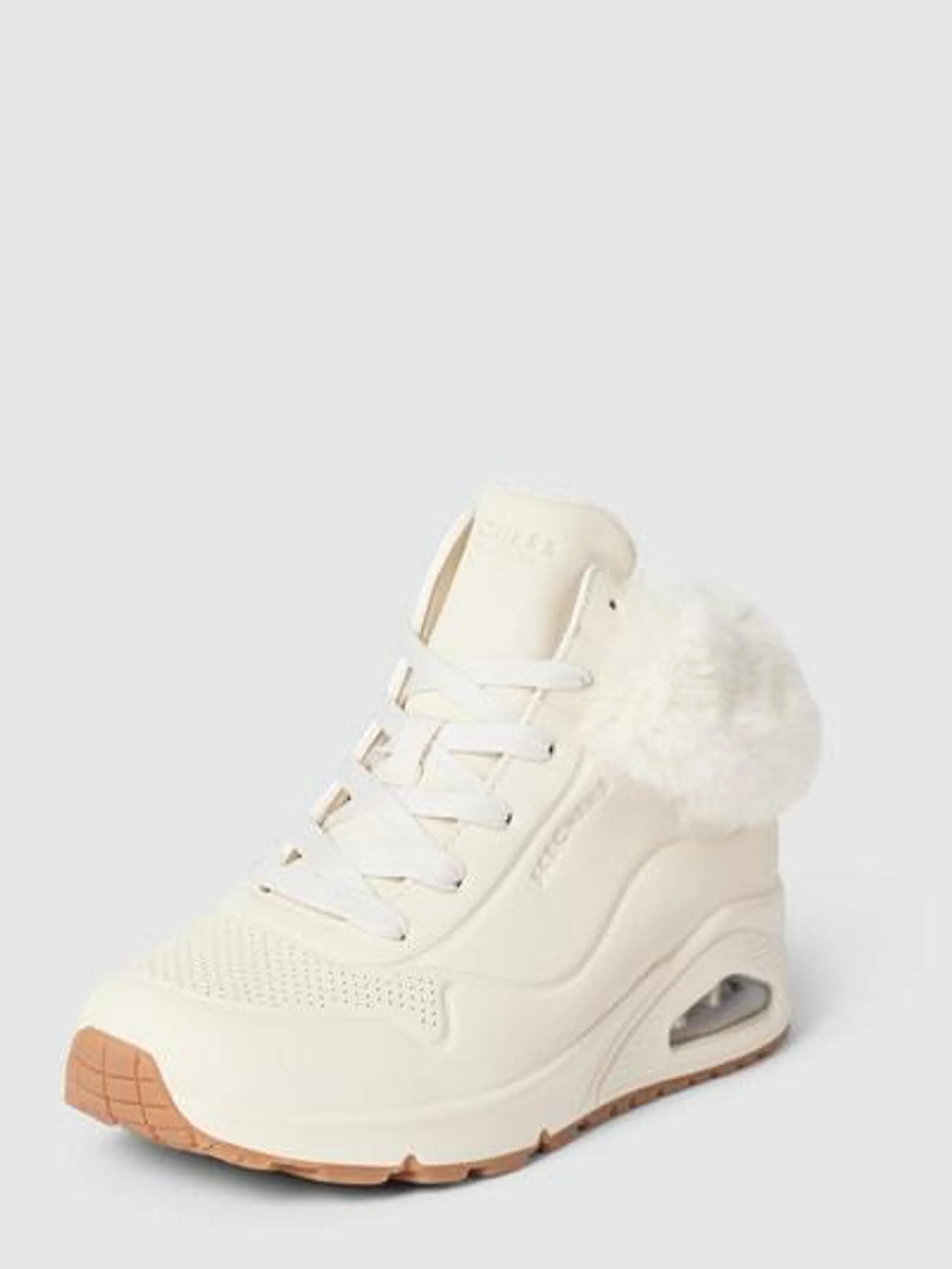 High Top Sneaker mit Label-Details Modell 'UNO' in weiss