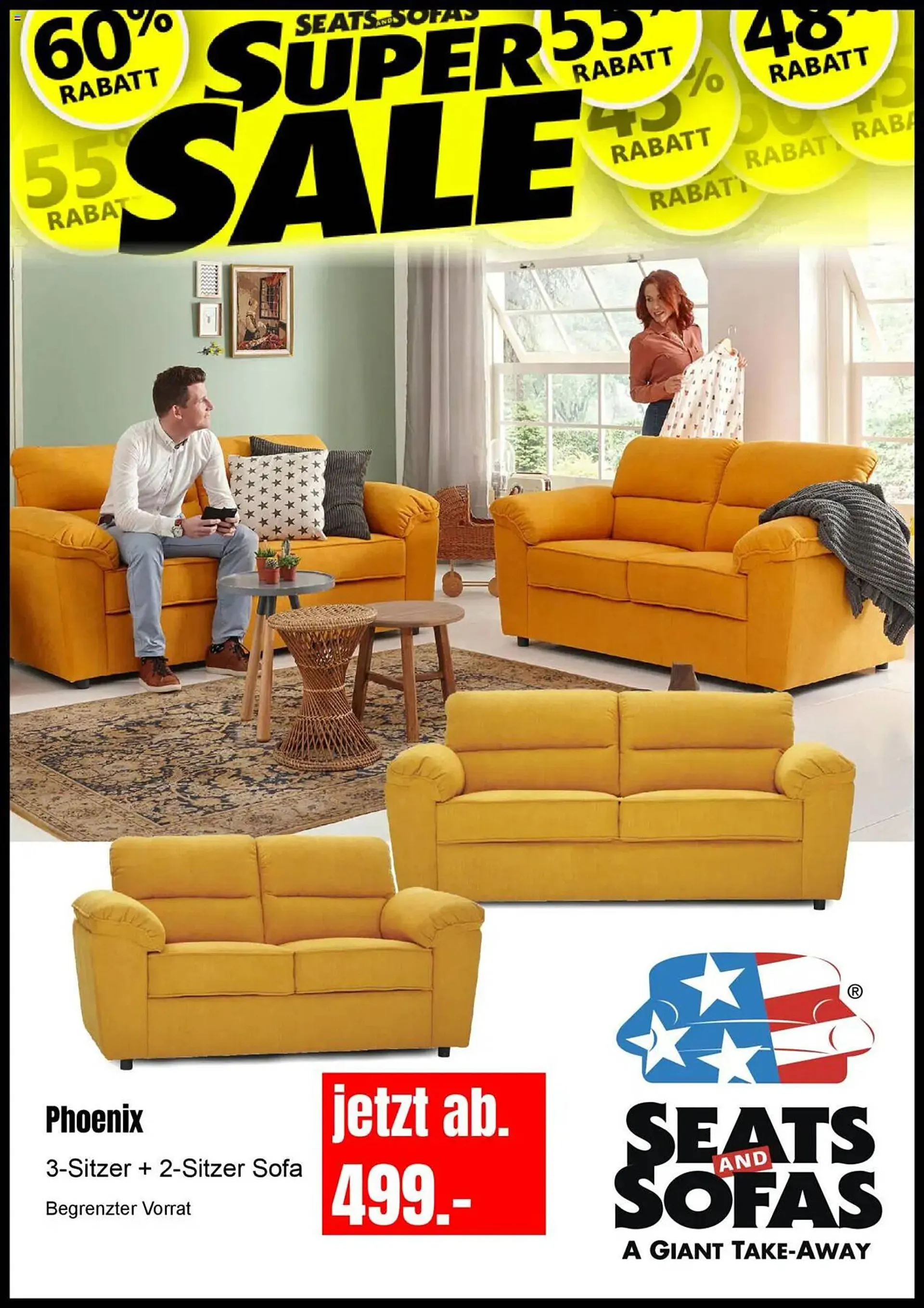 Seats and Sofas Prospekt von 28. Mai bis 27. Juni 2025 - Prospekt seite 1