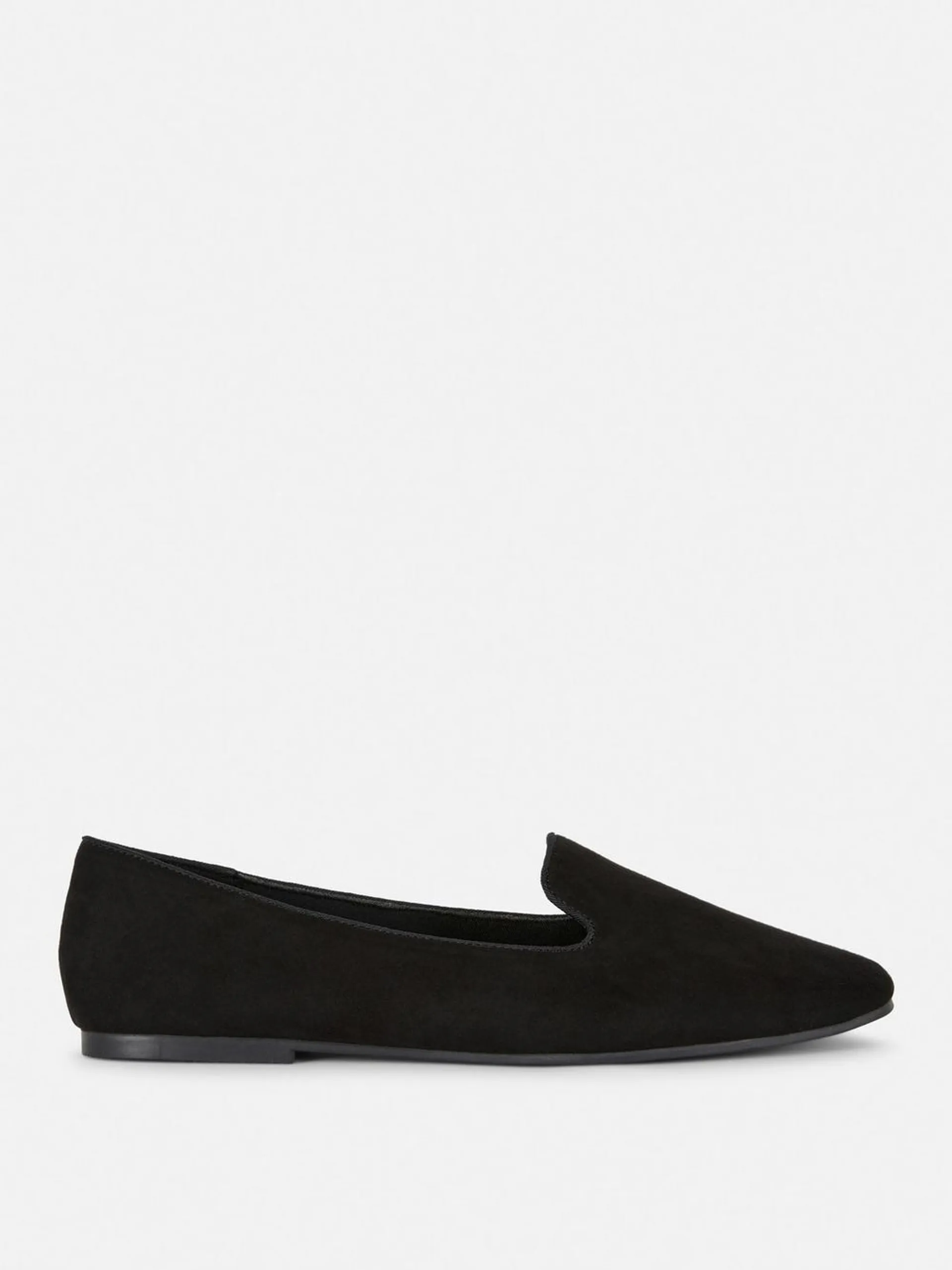 Flache Slip-on-Pumps in Wildleder-Optik