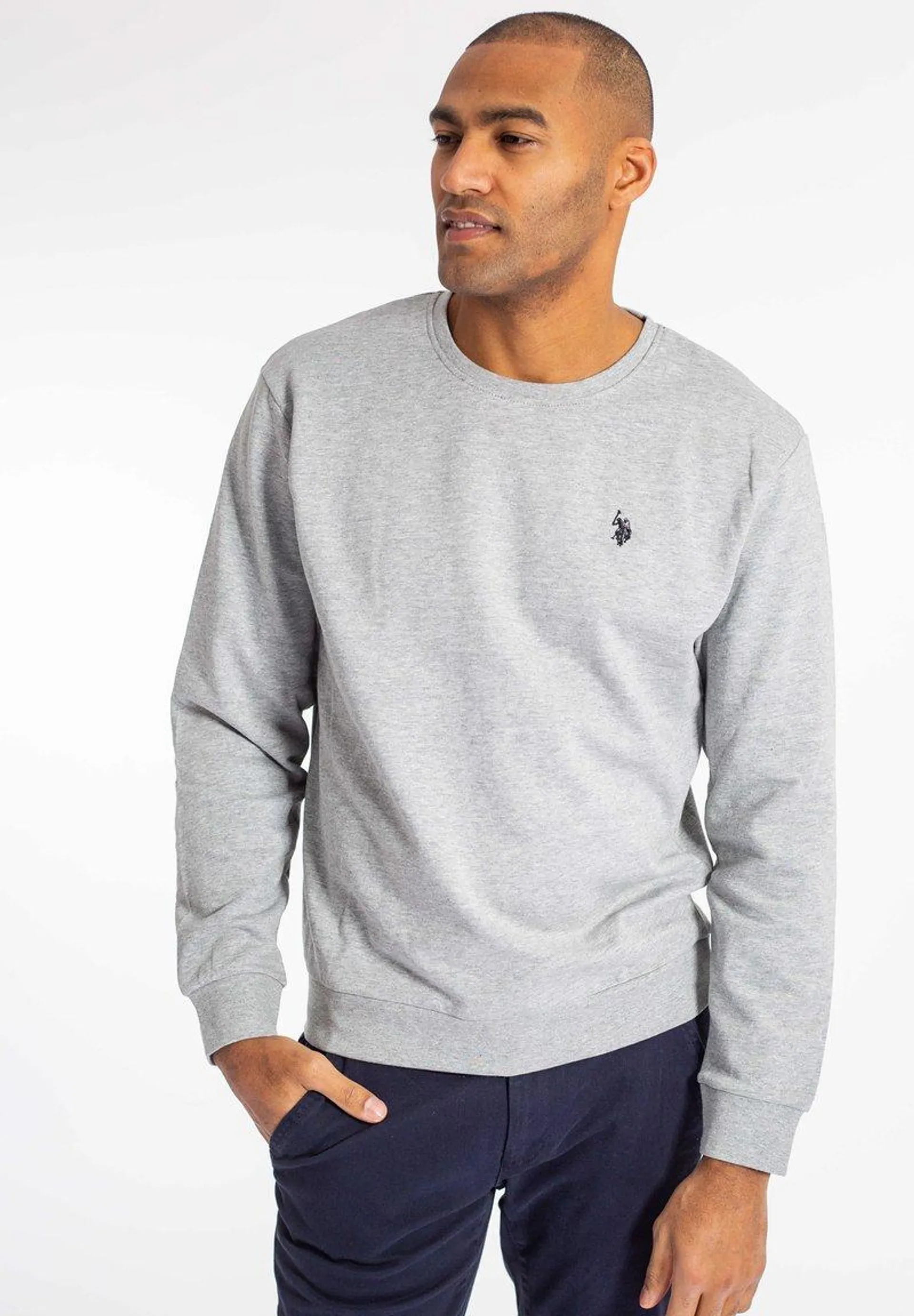 O NECK ADLER - Sweatshirt - grey melange