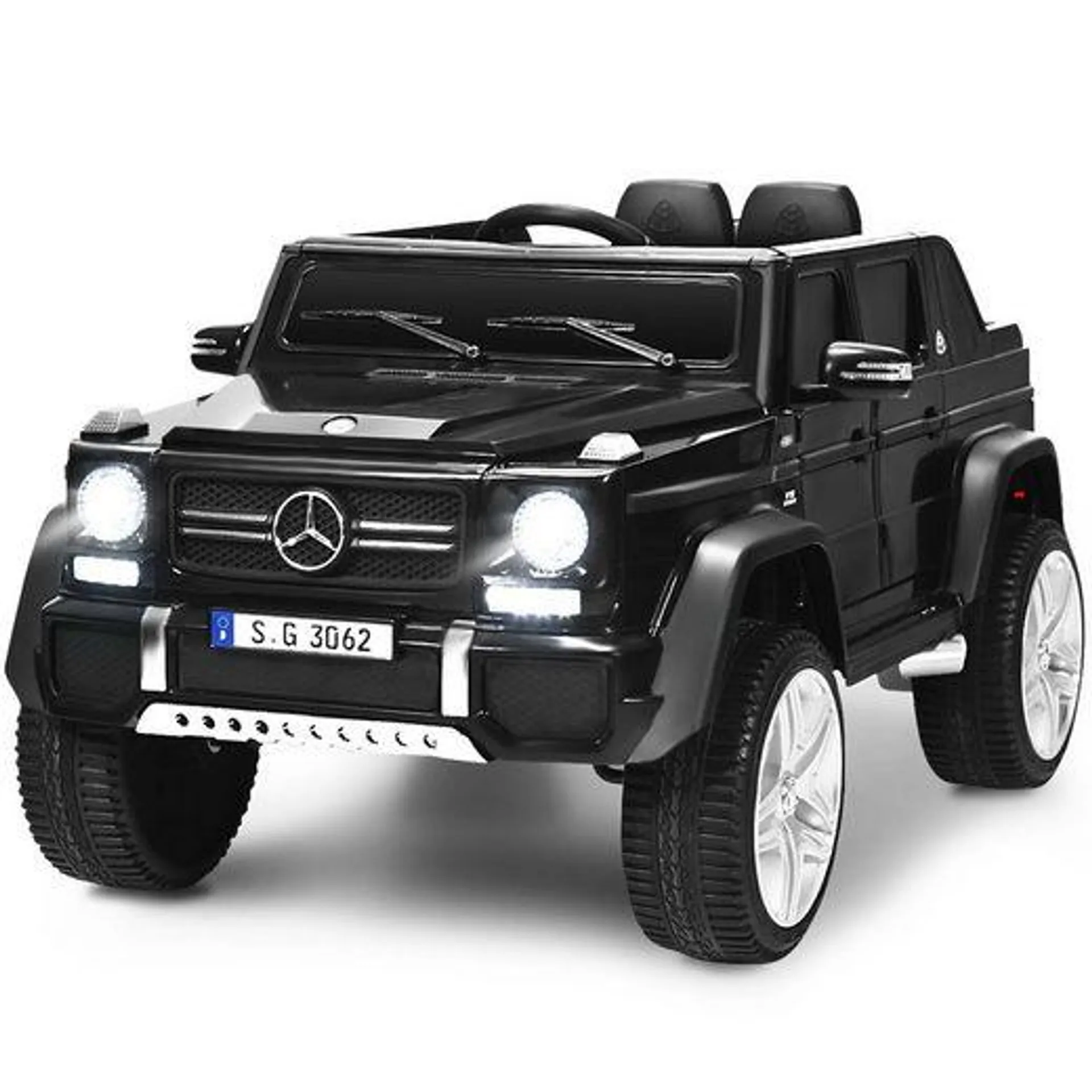 COSTWAY Elektro-Kinderauto Mercedes Benz, mit Musik & LED, 2,5-5,5km/h