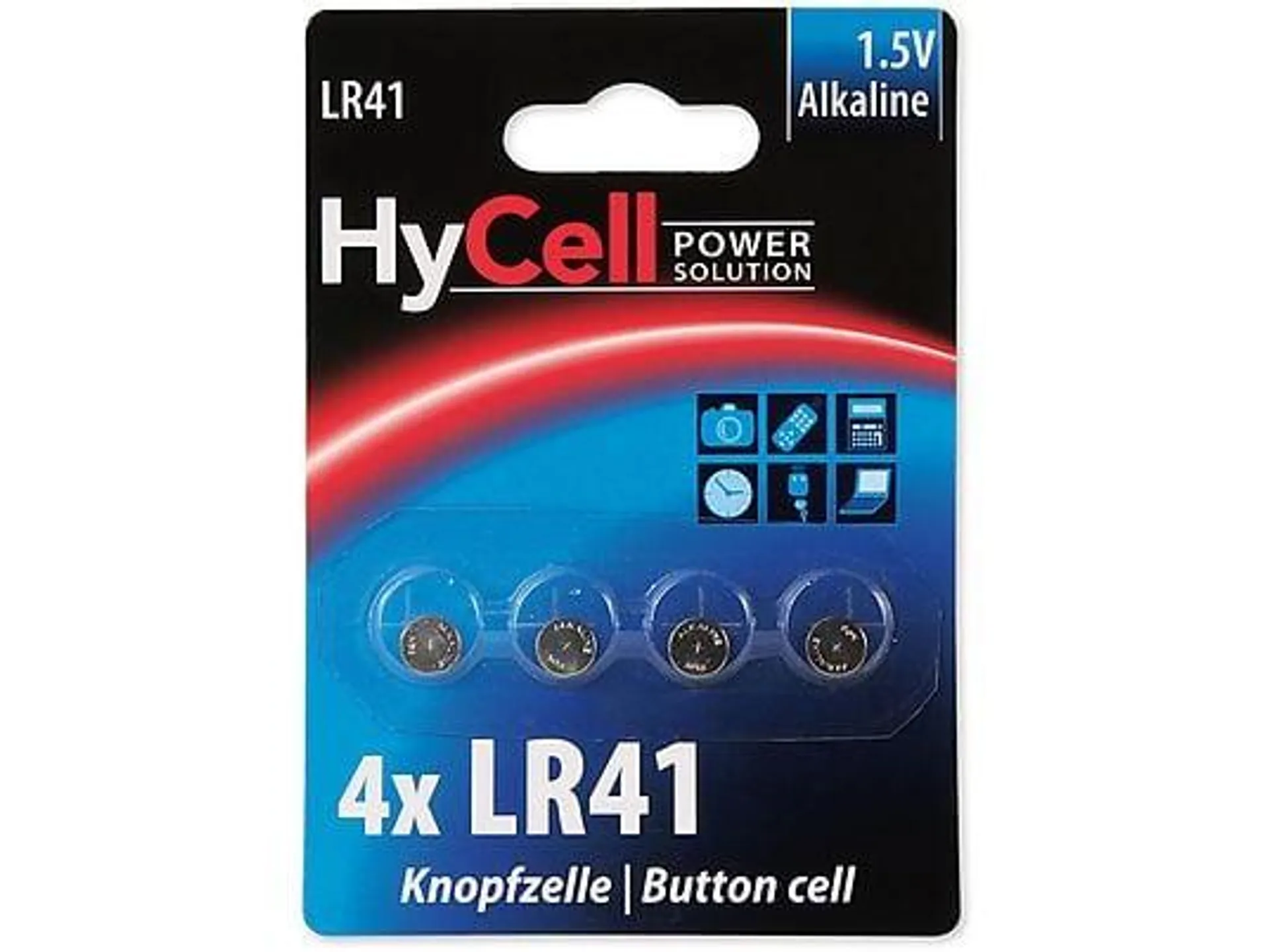 ANSMANN 1516-0025 HYCELL LR41 4ER LR41 Knopfzelle, Alkaline, 1.5 Volt, 35 Milliampere-Stunden 4 Stück