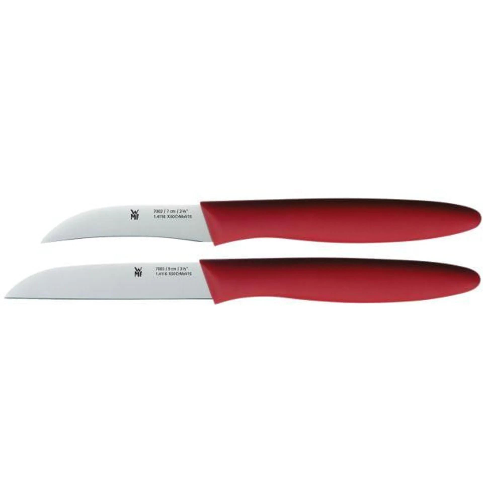 Gemüsemesser-Set, 2-teilig, Rot