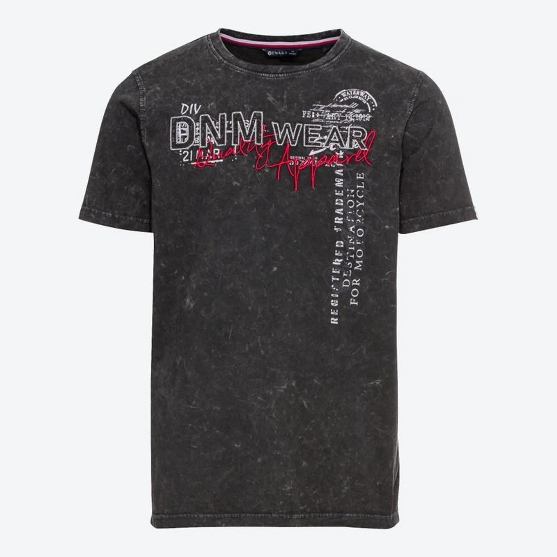 Herren-T-Shirt in Acid-Wash-Optik