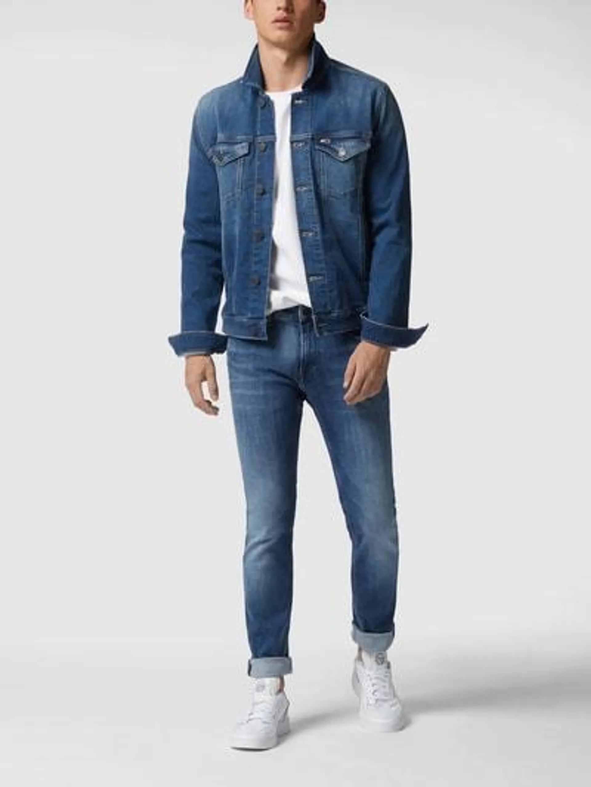 Slim Fit Jeans mit 5-Pocket-Design Modell 'SCANTON' in jeansblau