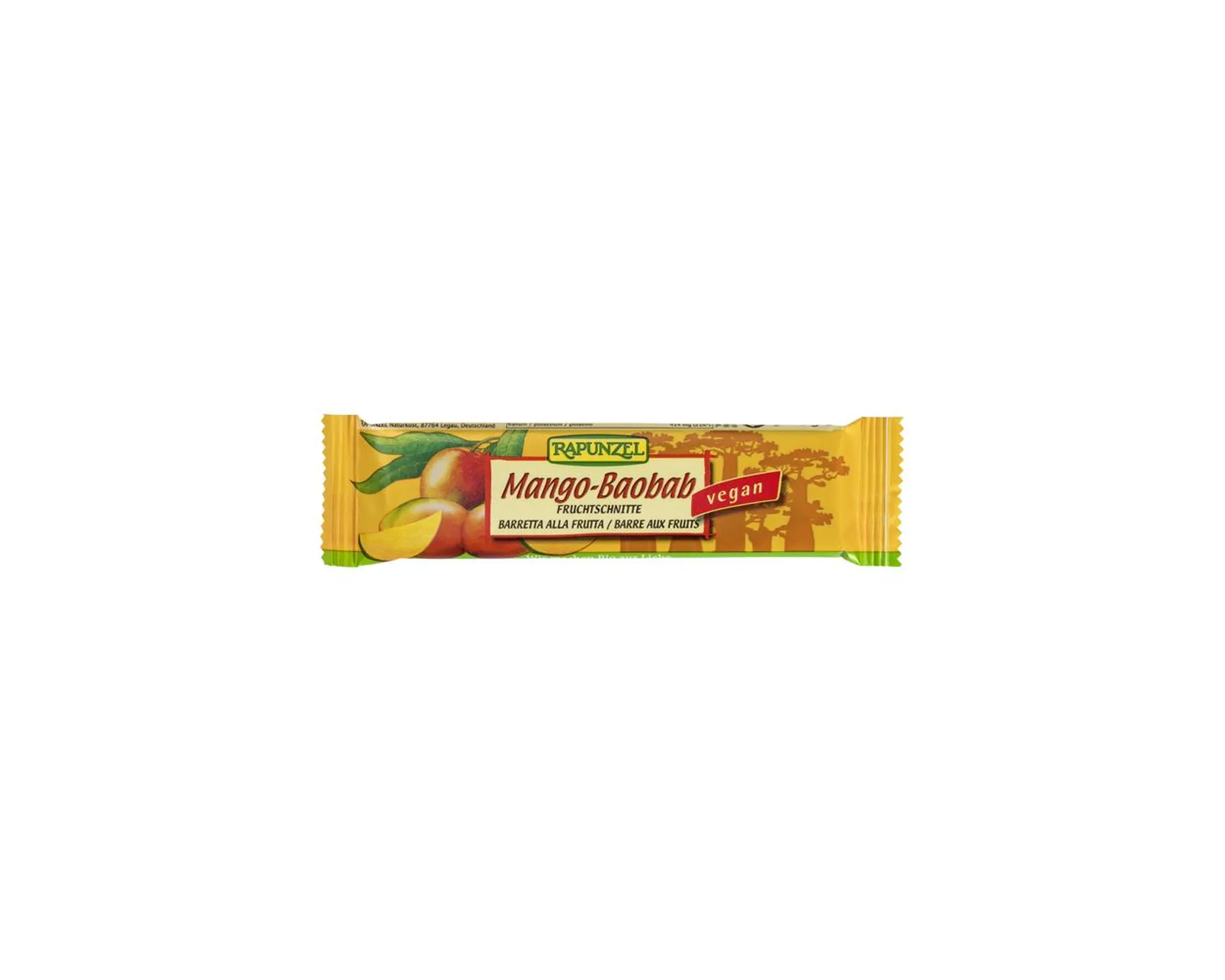 Rapunzel Fruchtschnitte Mango-Baobab 40 g