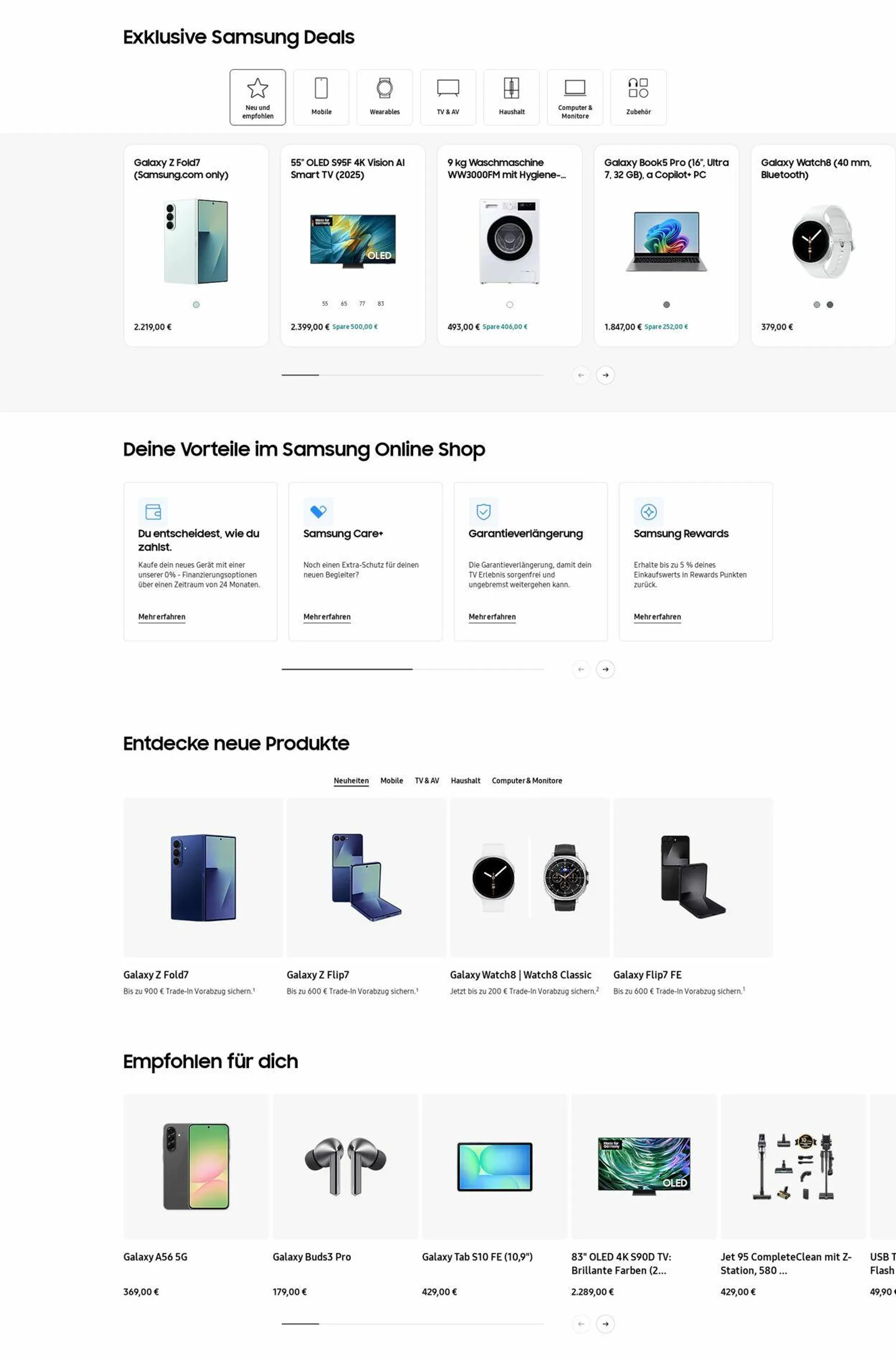 Samsung Aktueller Prospekt von 11. August bis 20. August 2025 - Prospekt seite 1