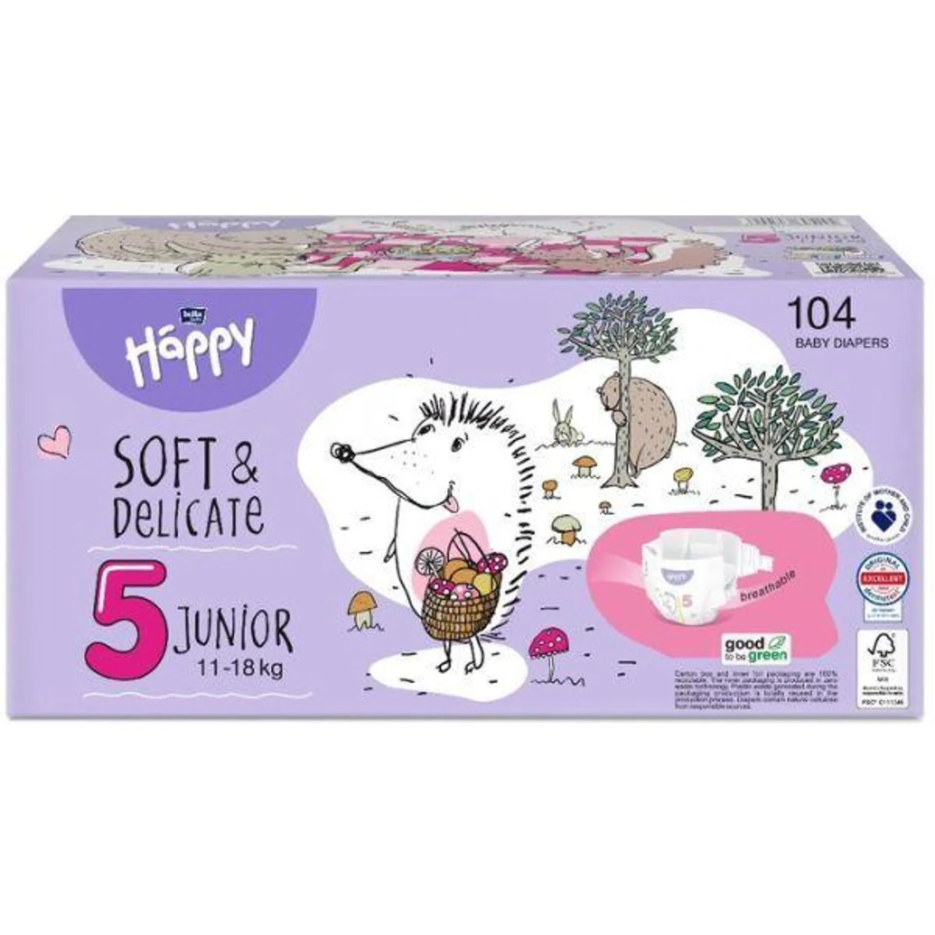 bella baby Happy Windeln Gr.5 Junior 11-18kg HAPPY BOX 104 Stück