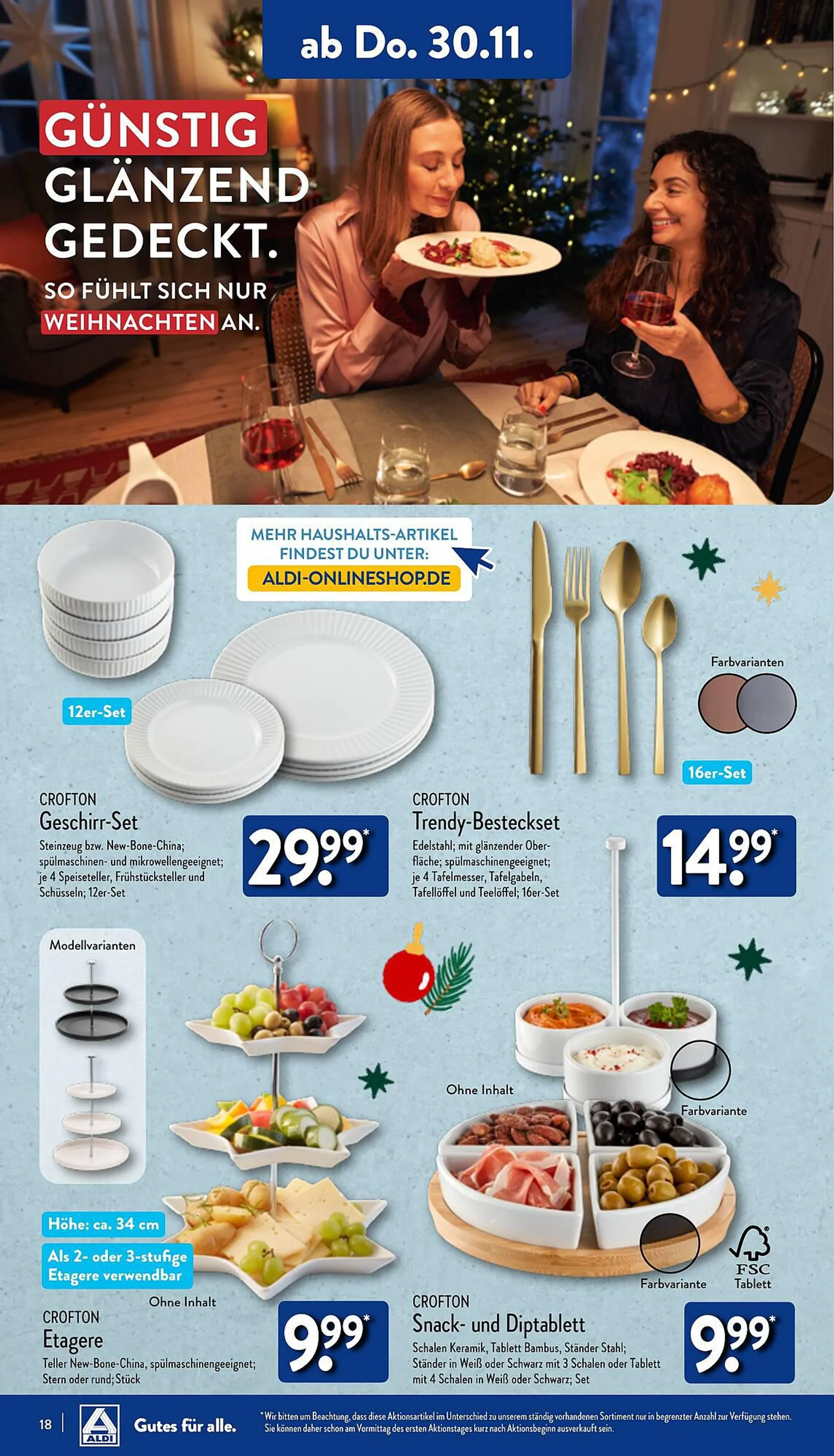 Aldi Nord Prospekt von 27. November bis 2. Dezember 2023 - Prospekt seite 18