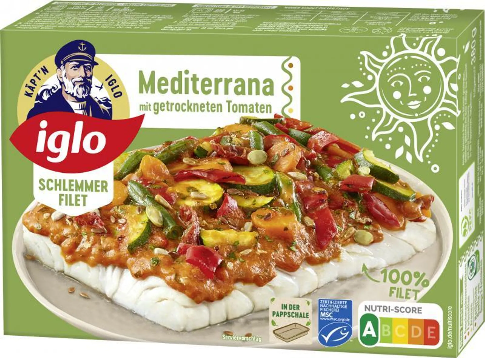 Iglo Schlemmer Filet Mediterrana mit getrockneten Tomaten 380 g