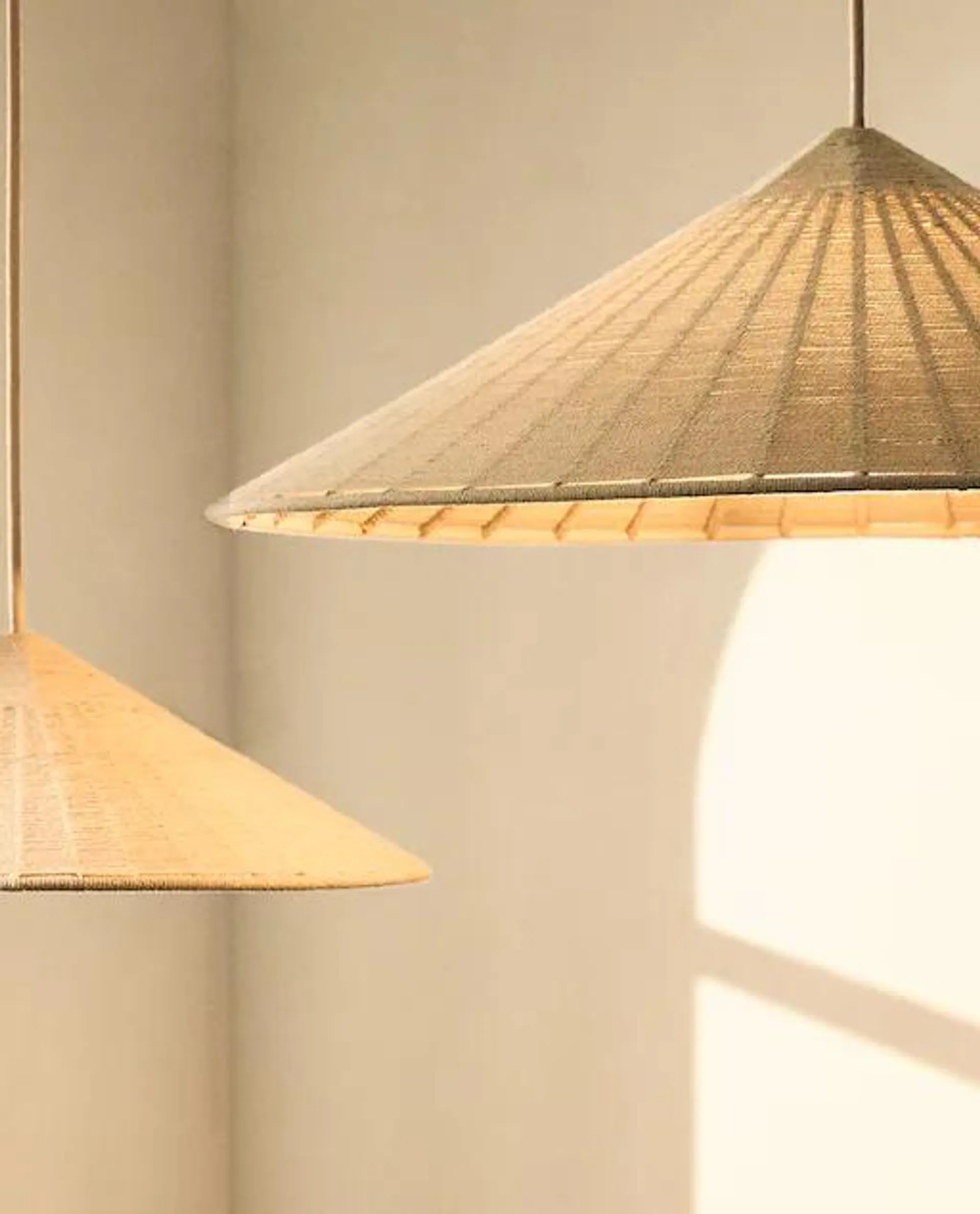 LARGE COTTON CEILING LAMP