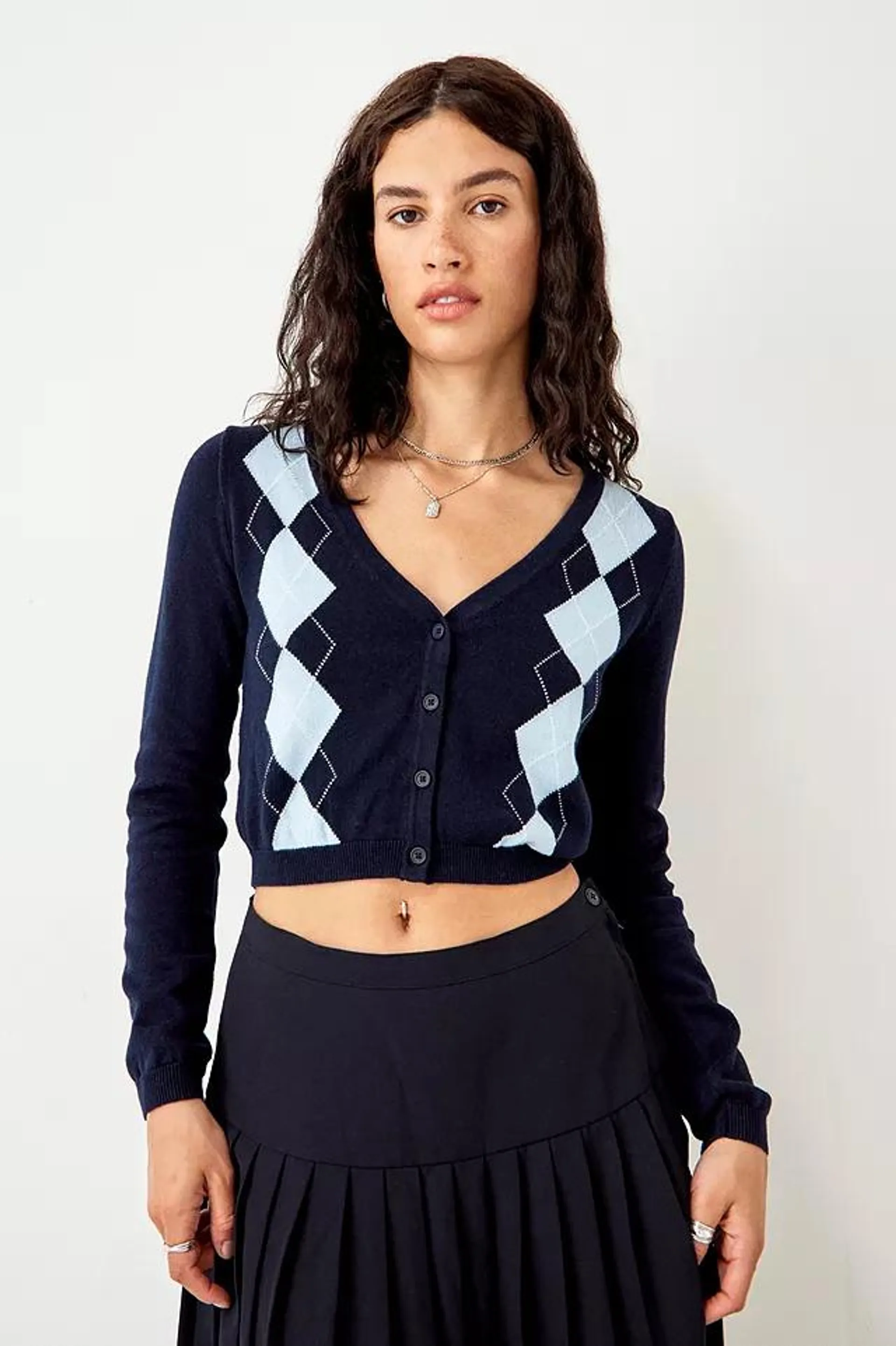 Urban Renewal Vintage Argyle Strickjacke