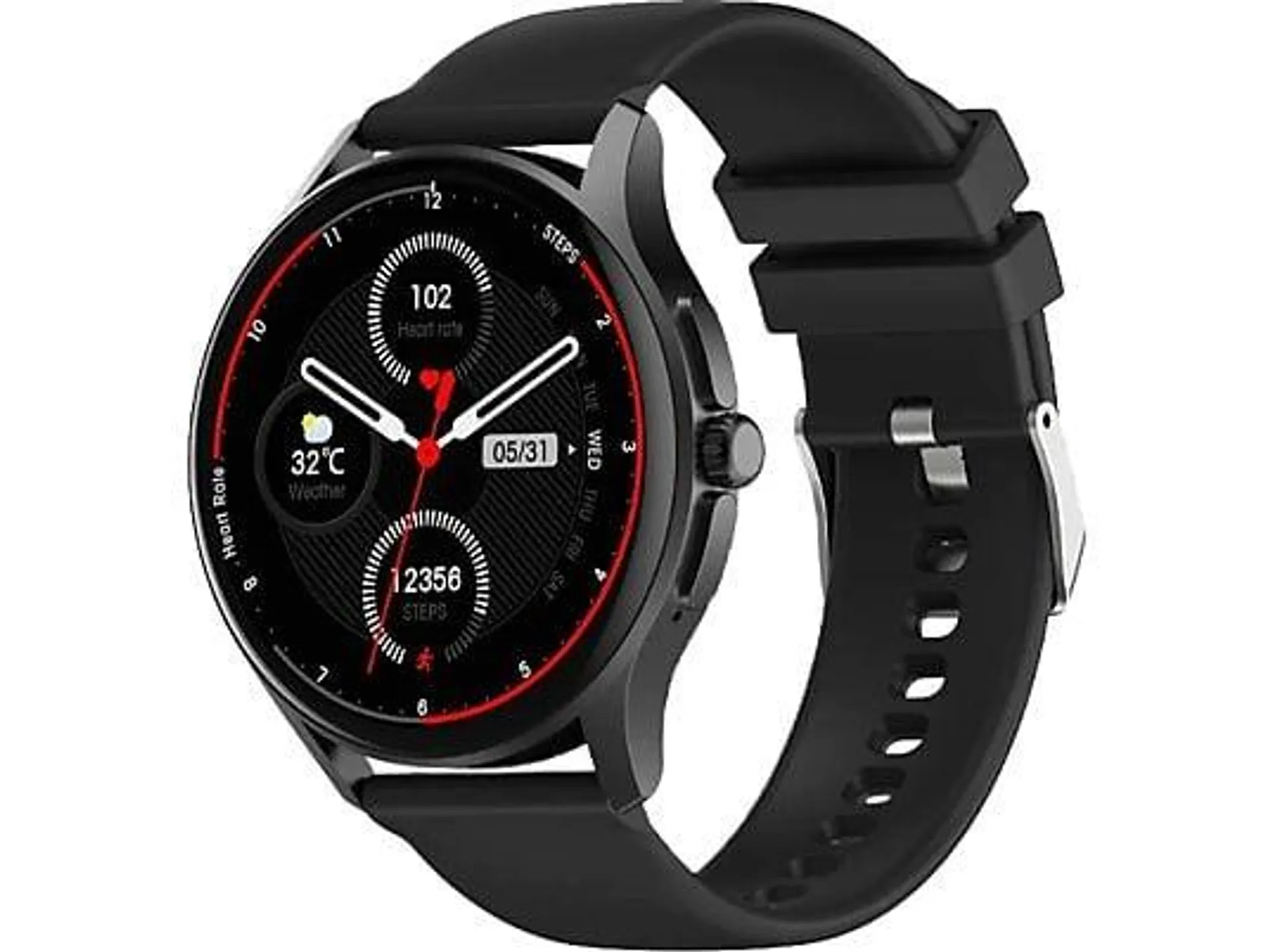 KNAUERMANN Neo (Rund / 2024) Smart Watch Plastik, schwarz