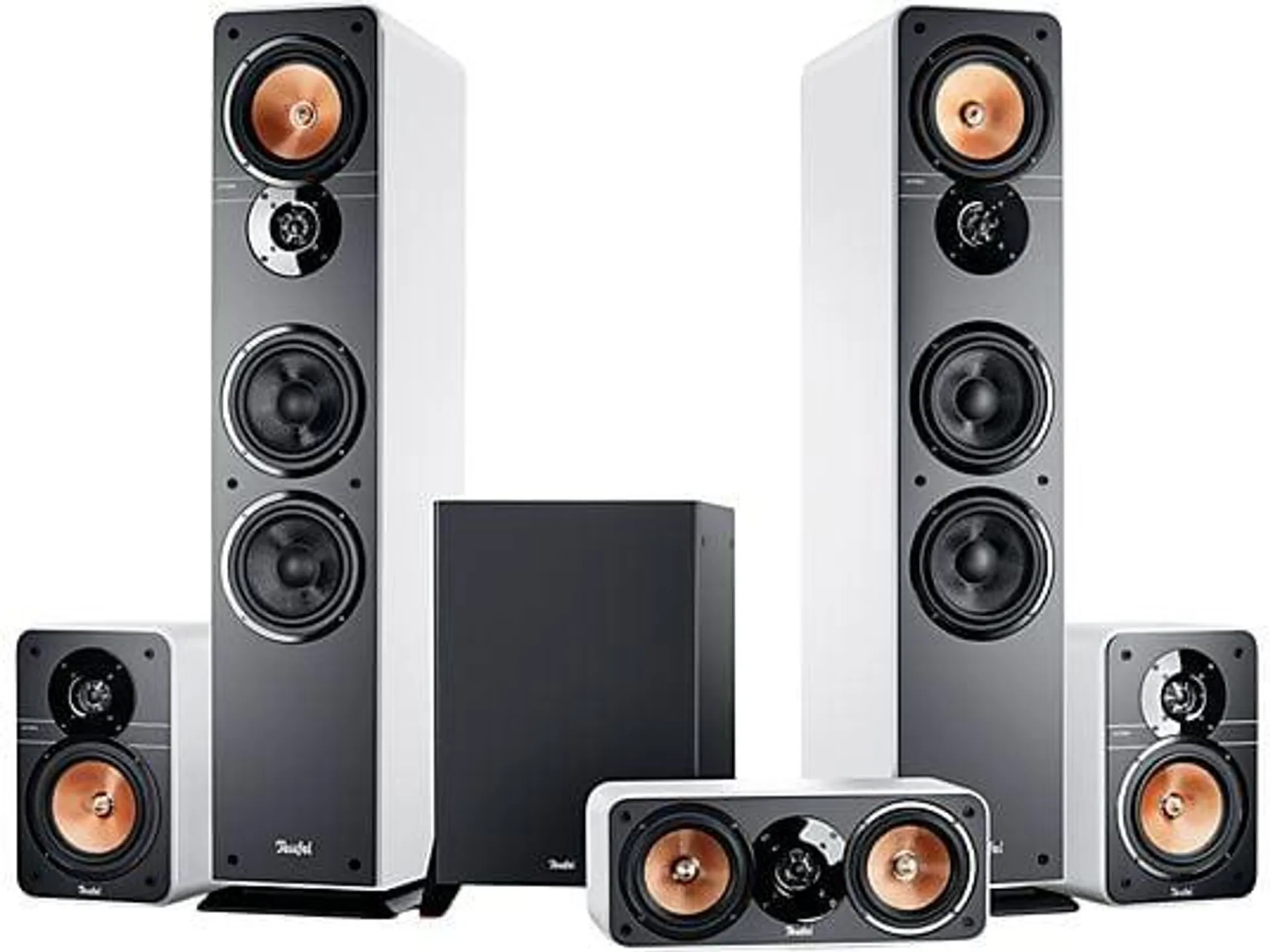 TEUFEL ULTIMA 40 Surround "5.1-Set" 5.1-Heimkino-Set, Weiß / Schwarz)