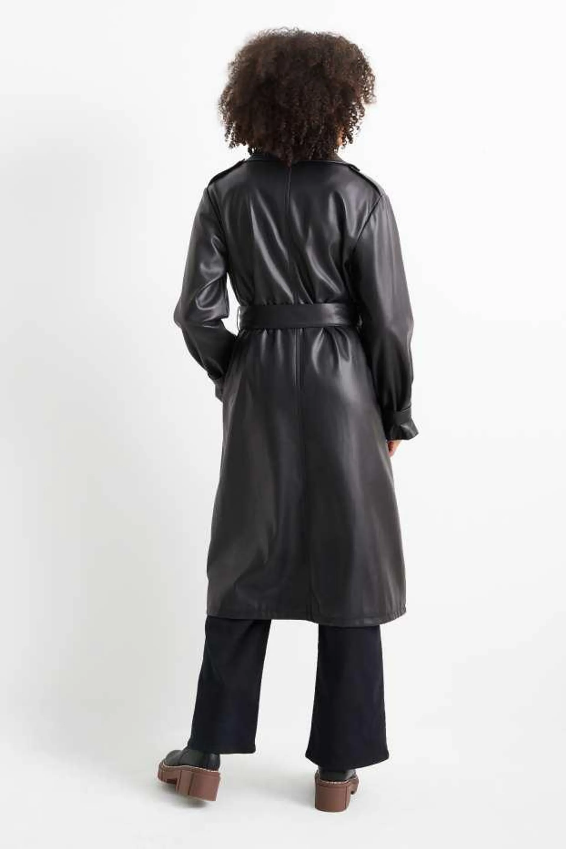 Trench coat - faux leather