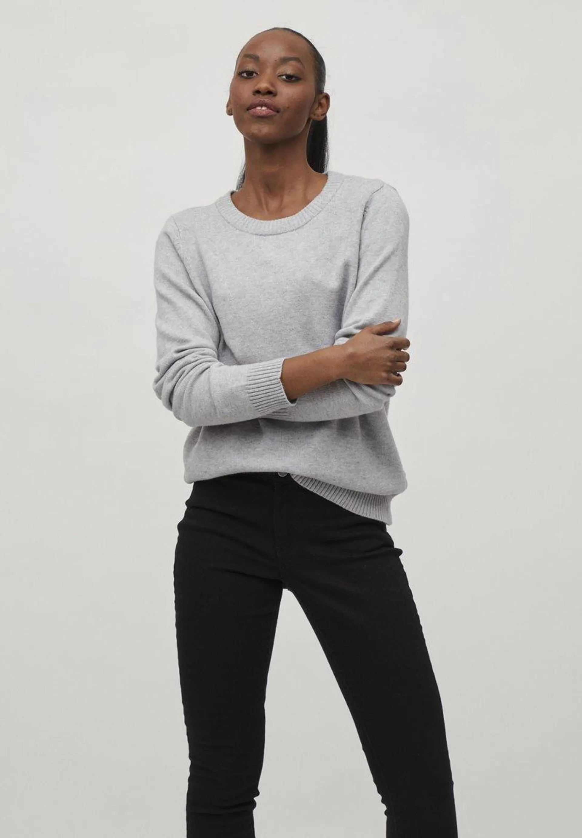 VIRIL O-NECK NOOS - Jumper - light grey melange