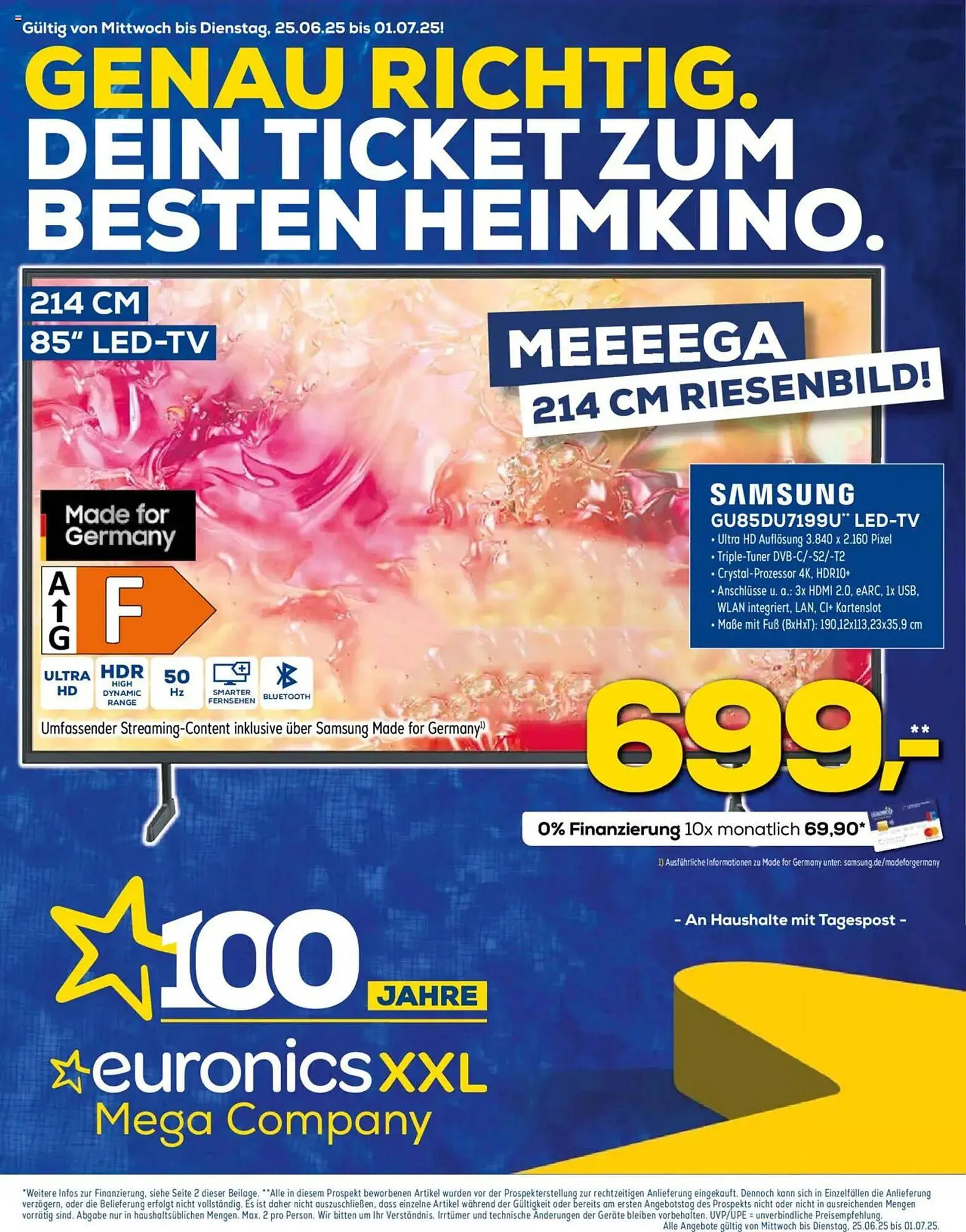 Euronics Prospekt von 25. Juni bis 1. Juli 2025 - Prospekt seite 1
