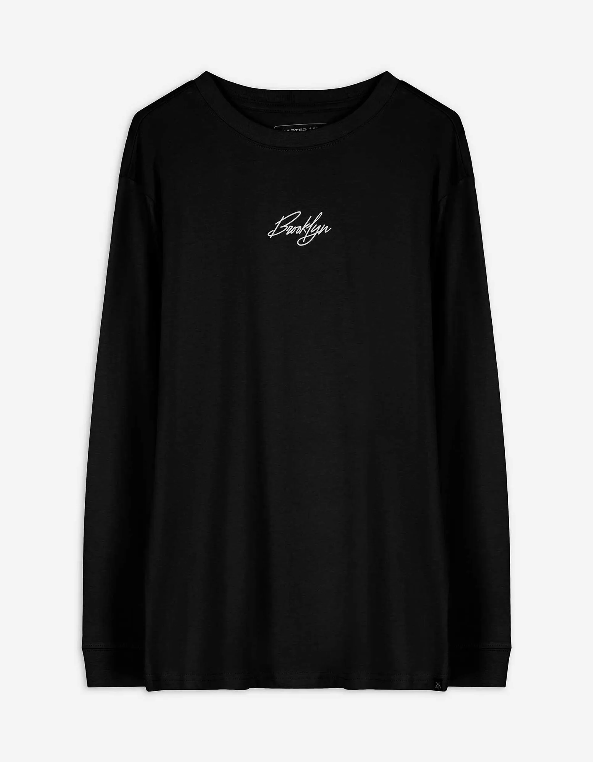 Langarmshirt - Oversized Fit - schwarz