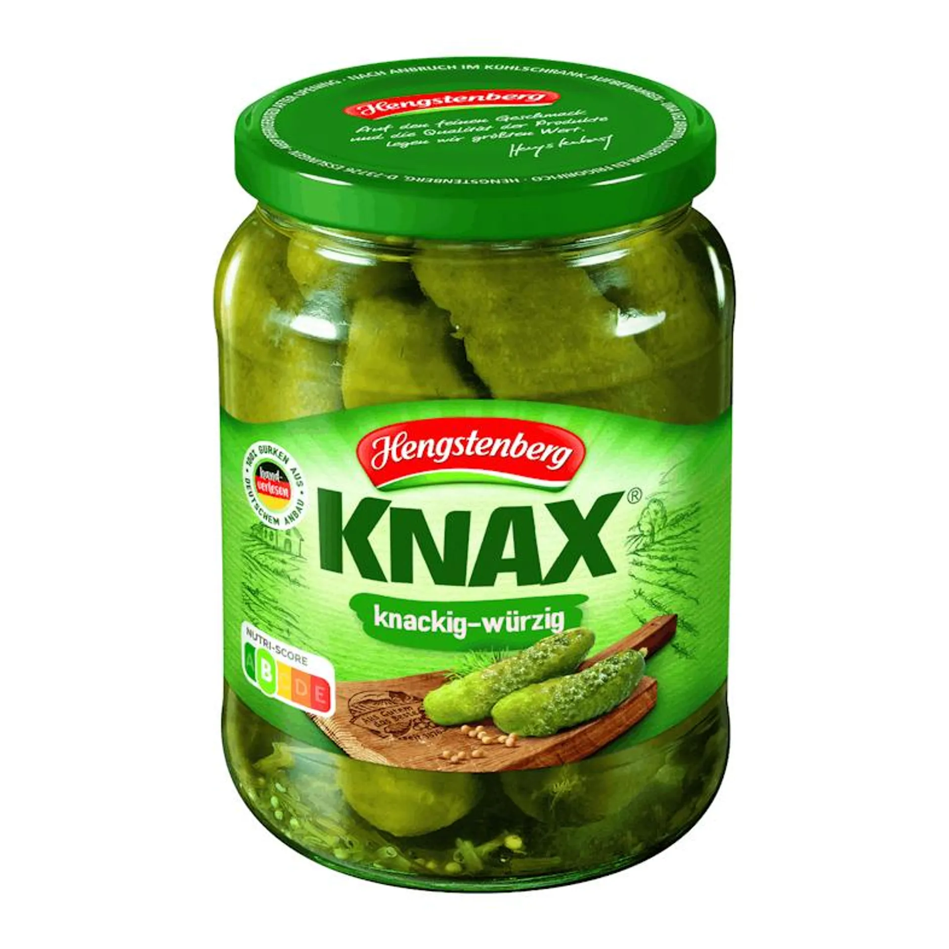 Hengstenberg Gewürzgurken Knax knackig & würzig (670 g)