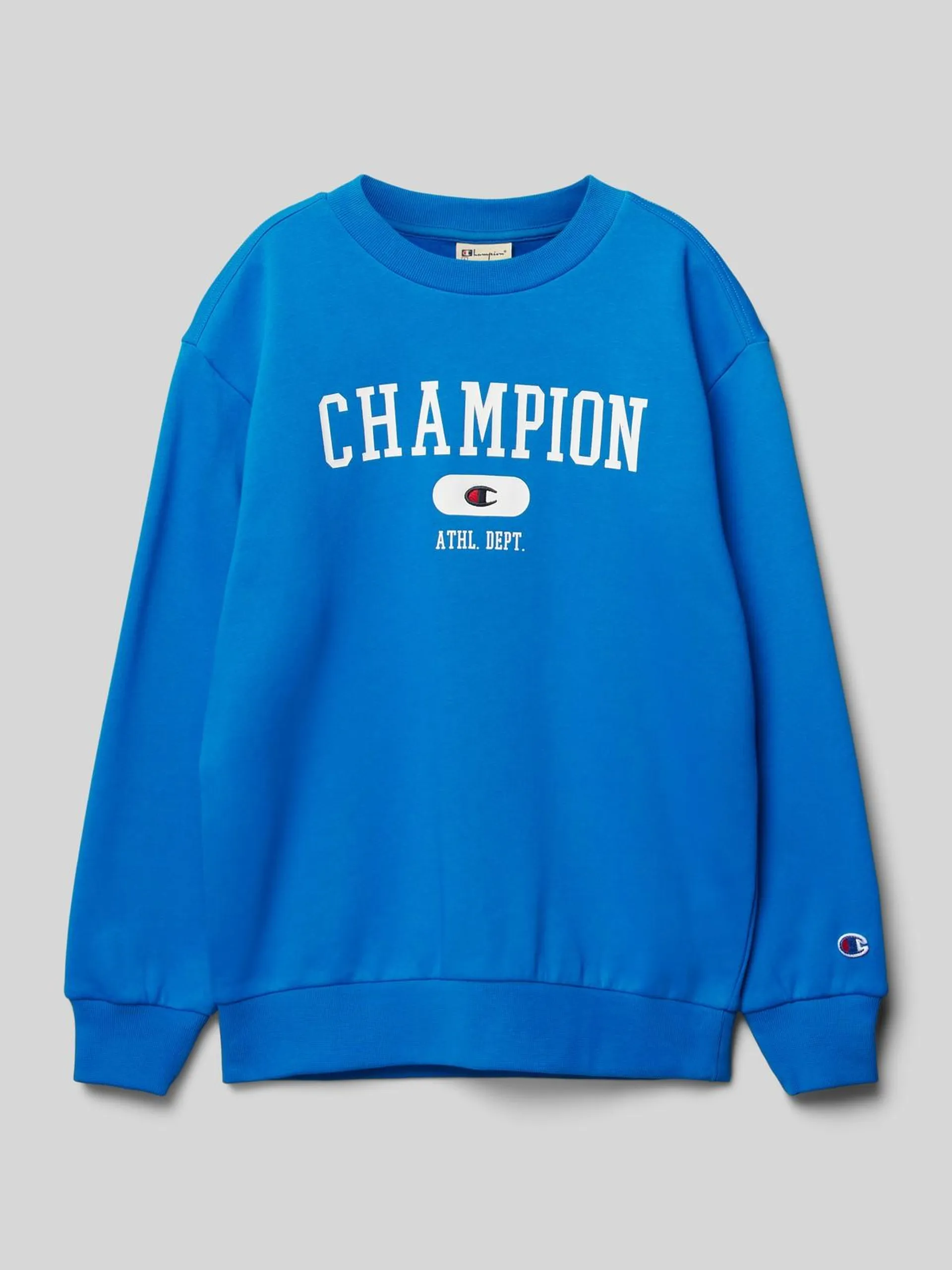 Sweatshirt mit Label-Print in royal