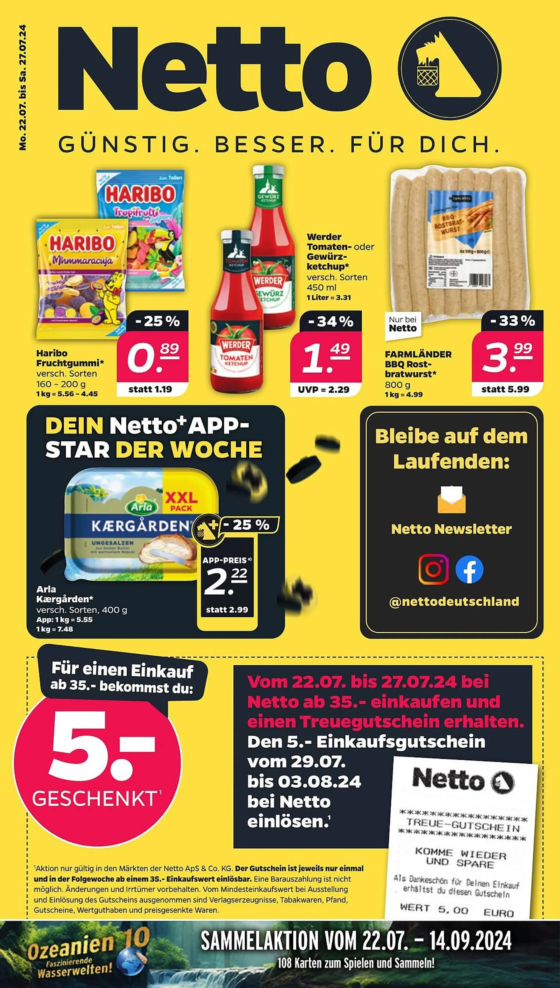 NETTO Prospekt von 22. Juli bis 27. Juli 2024 - Prospekt seite 1