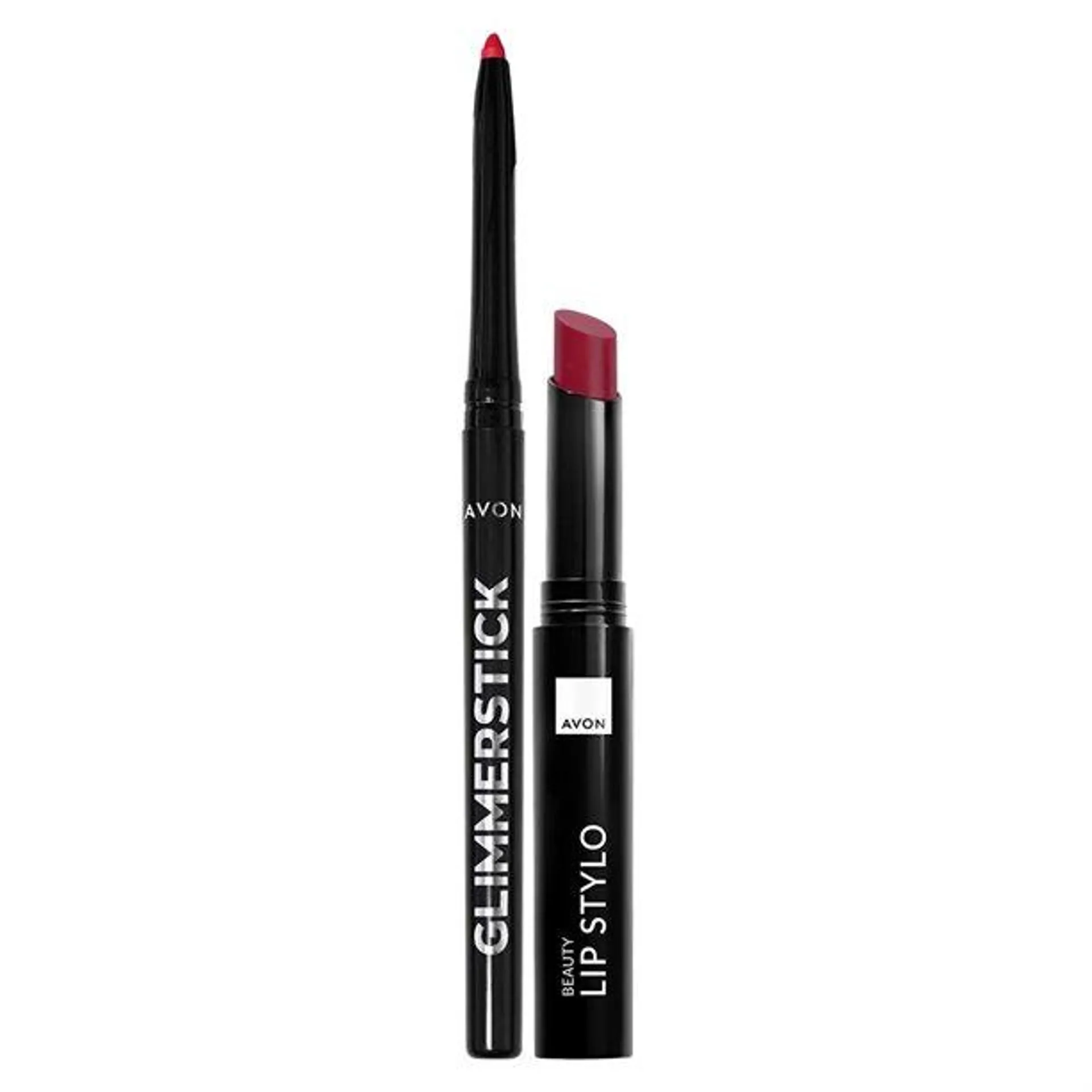 Conjunto Lip Stylo (frisky red) + Glimmerstick (berry nice)